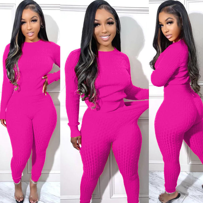 Stylish Slim Sweater Two-Piece Set for Women | Trendy Casual Outfit | Perfect for Office, Date Night & Fall Fashion