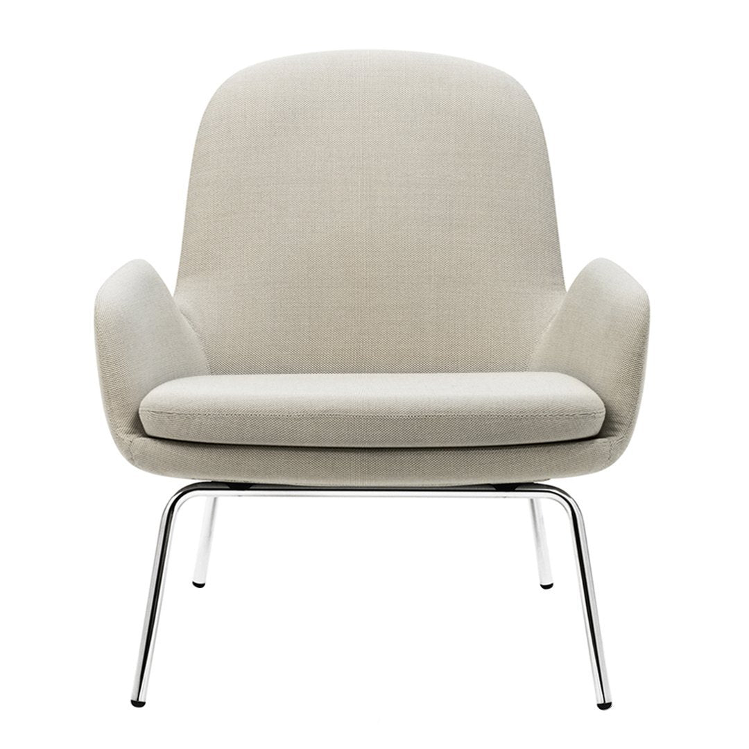 Modern Era Lounge Chair - Low Profile Mid Century Design for Living Room, Bedroom & Office - Comfortable Relaxing Armchair with Wooden Legs