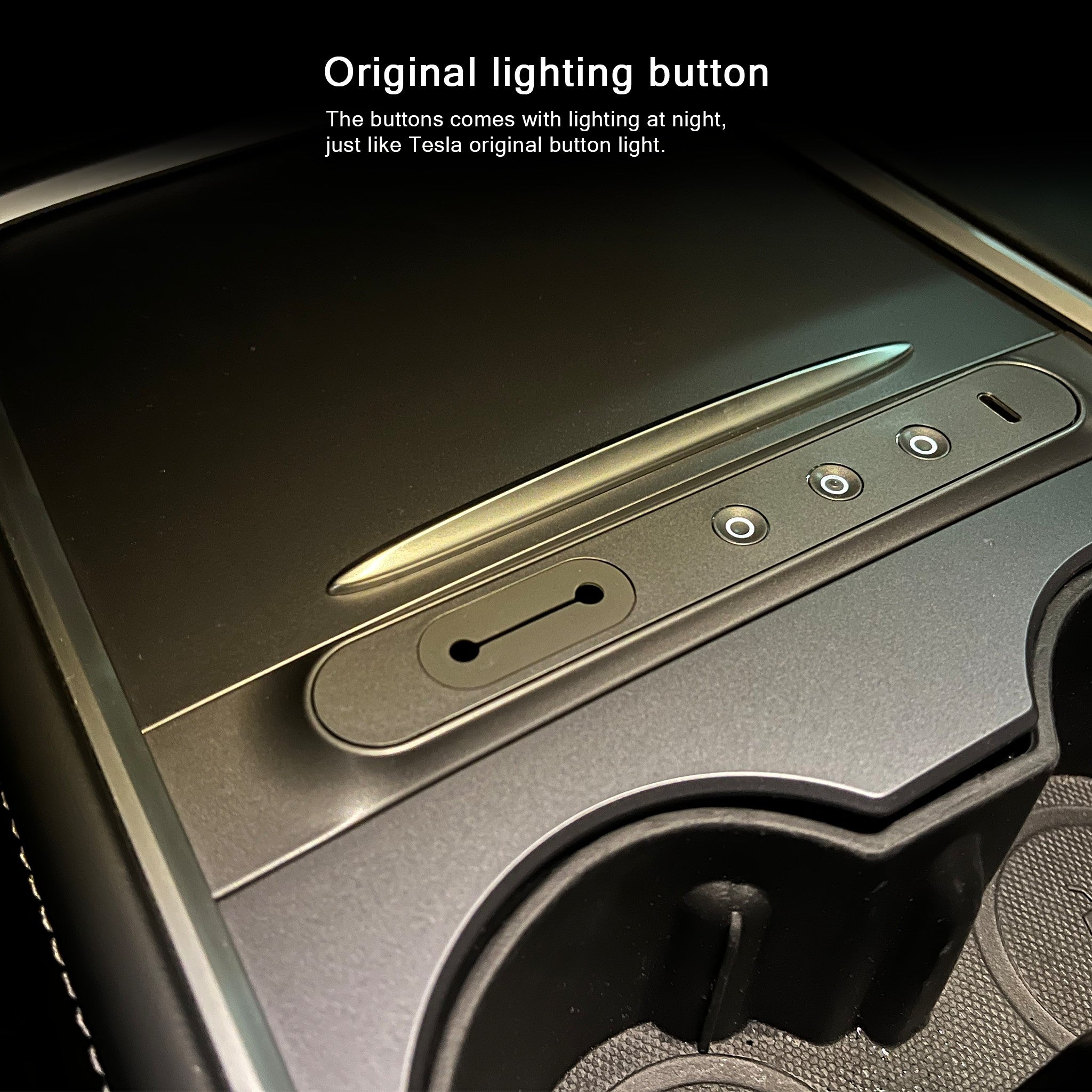 Tesla Model 3/Y 2021+ USB Hub with Physical Shortcut Buttons - Fast Charging & Easy Access for Music, Camera & More - Perfect for Tesla Owners & Tech Enthusiasts
