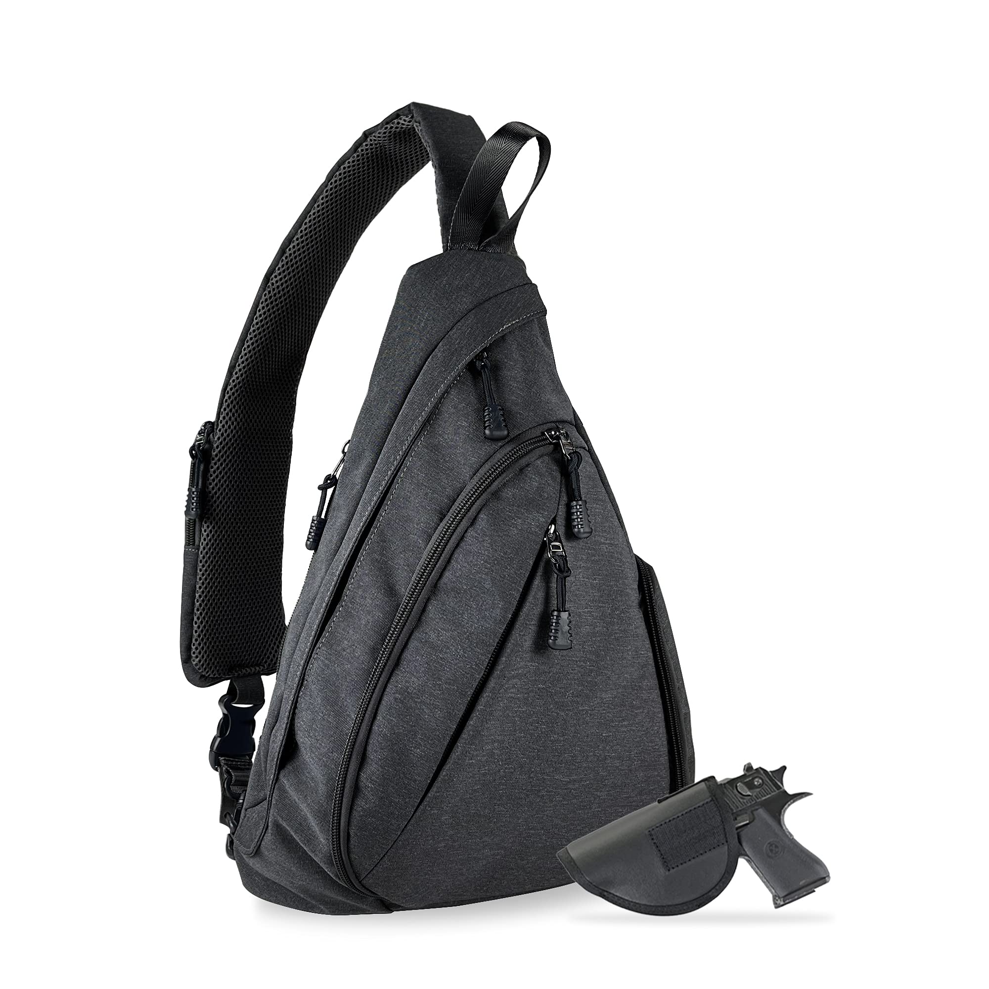 JESSIE & JAMES Peyton Crossbody Sling Backpack - Concealed Carry Purse for Women & Men - Durable Outdoor Chest Bag & Shoulder Backpack - Perfect for Hiking, Travel, and Everyday Use