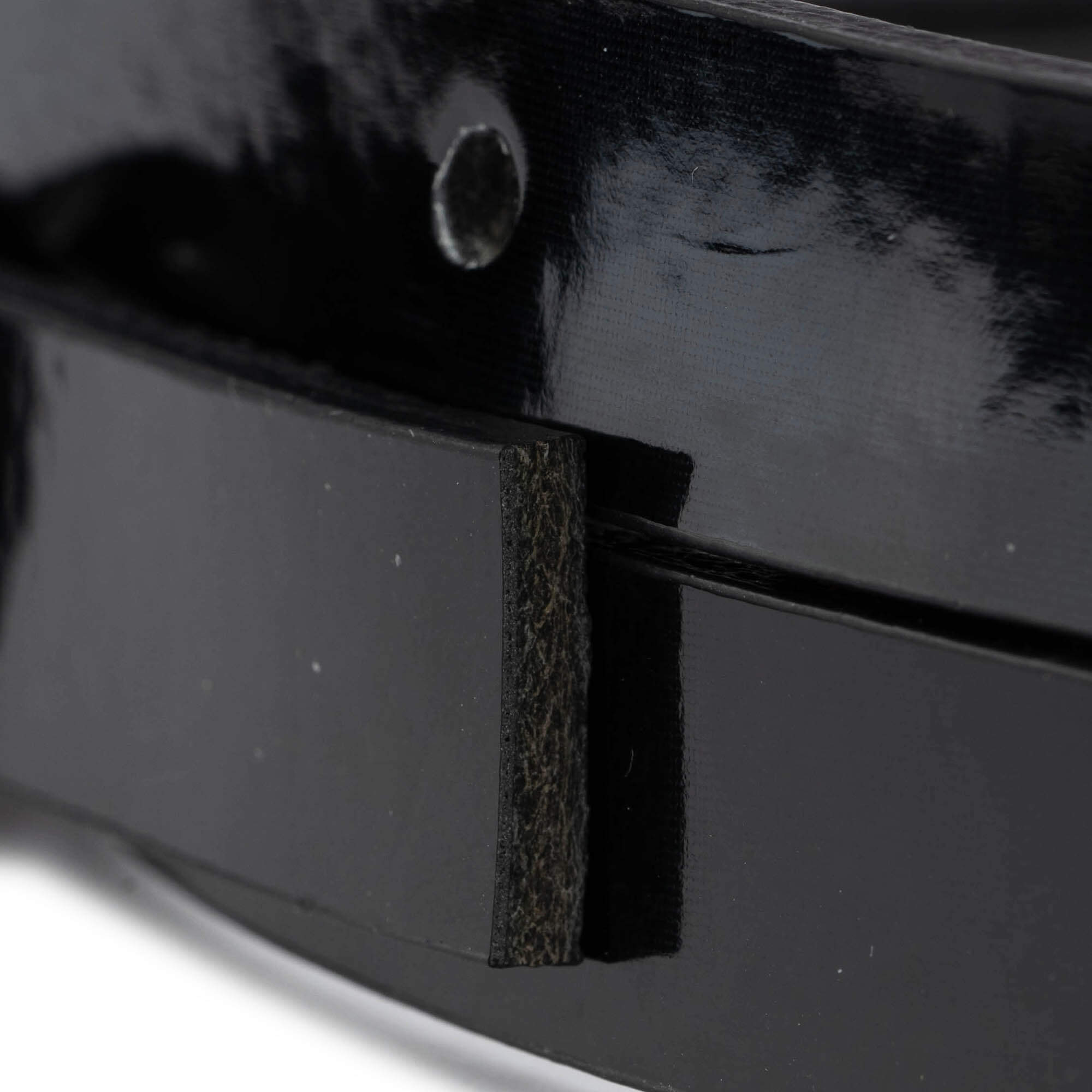 1.5cm Black Patent Leather Replacement Strap for YSL Buckles - Women's Fashion Accessory for Handbags, Belts & DIY Projects