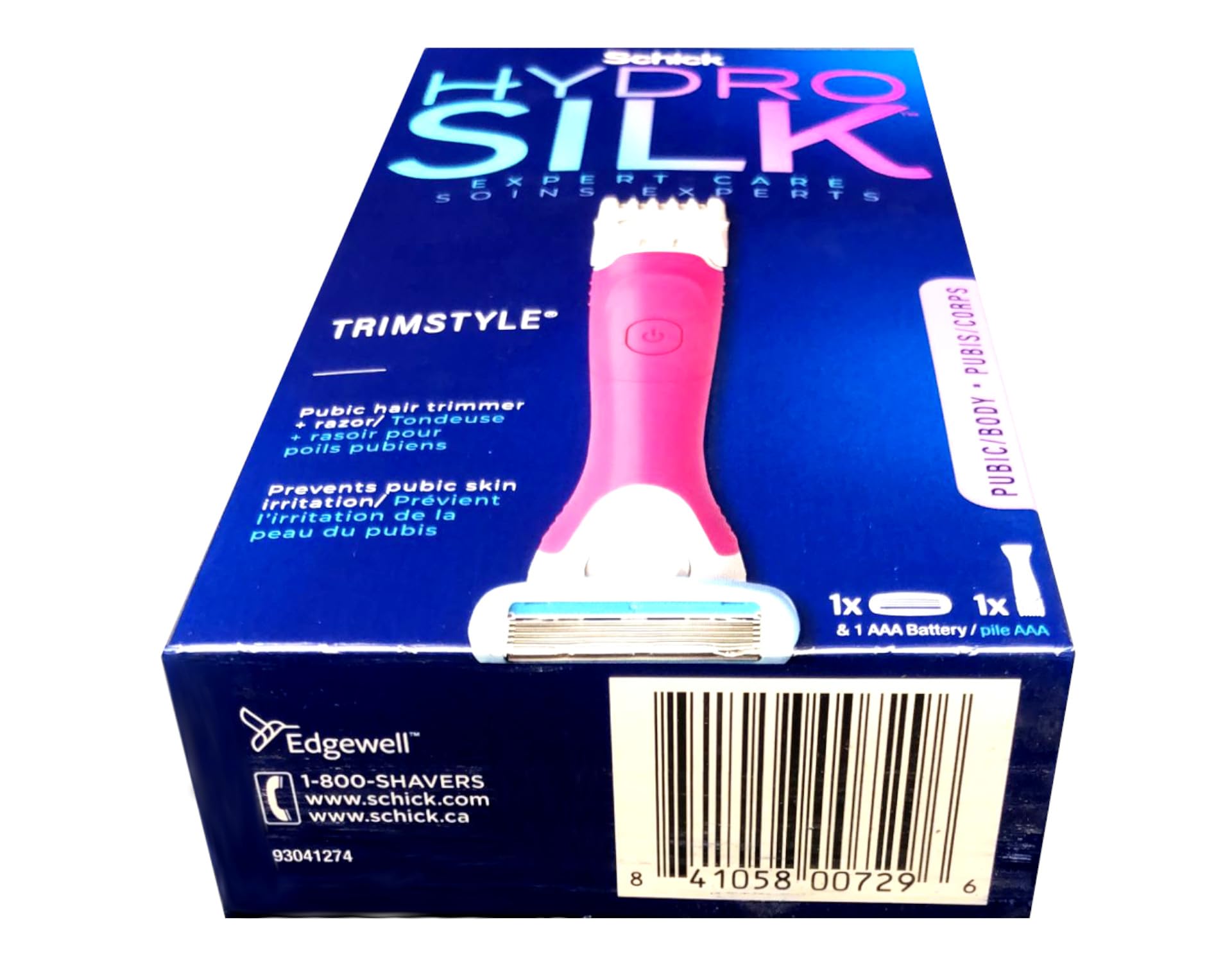 Schick Hydro Silk TrimStyle Razor for Women - 6 Pack Bikini Trimmer & Shaver with Hydrating Serum | Perfect for Travel, Gym Bag & Smooth Skin Care Routine