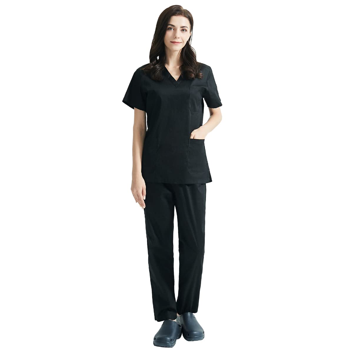 VIAOLI Women's Medical Nursing Scrub Set - V-Neck Top & Pants with Pockets - Comfortable Healthcare Uniform for Nurses, Doctors & Medical Professionals - Perfect for Hospital Shifts, Clinics & Healthcare Work