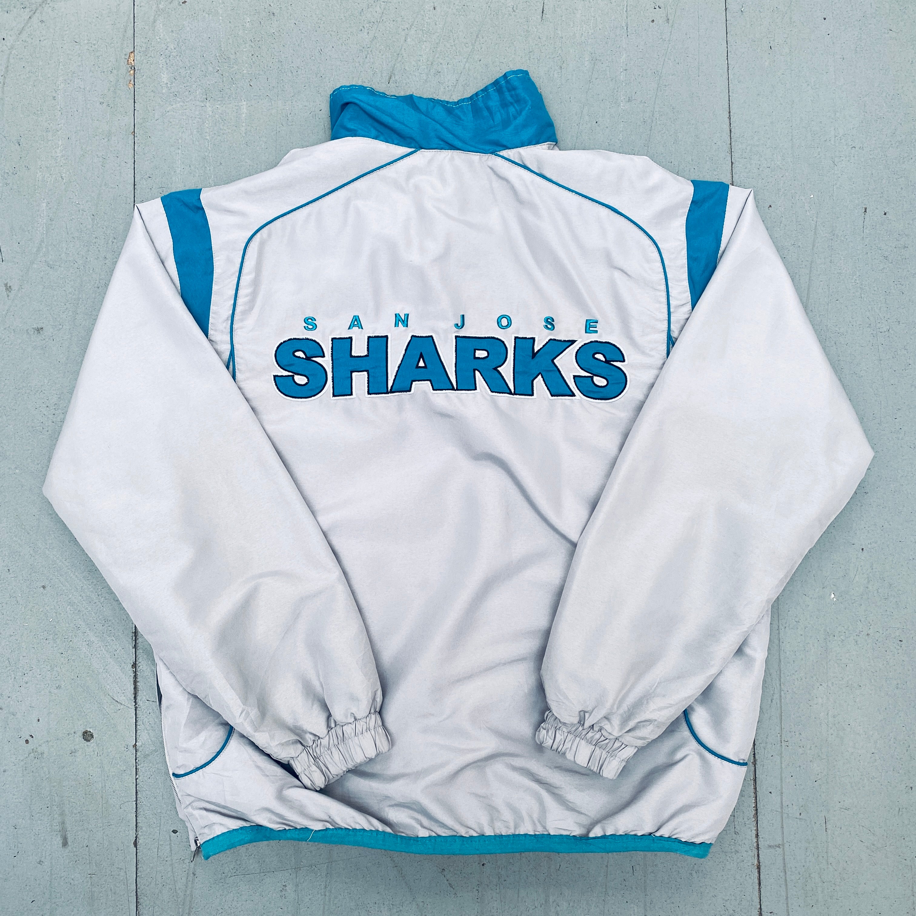 San Jose Sharks 2005 GIII Sports 1/4 Zip Rink Side Jacket for Men - Medium Size | NHL Hockey Fan Gear & Cold Weather Outerwear for Games, Tailgating, and Casual Wear