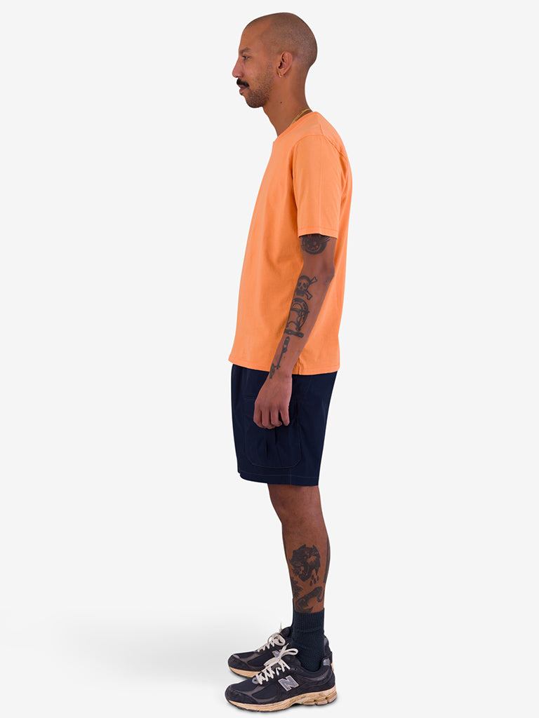 Vintage Contrast Sleeve T-Shirt for Men - Faded Orange Cotton Tee - Casual Streetwear & Retro Style for Everyday Wear