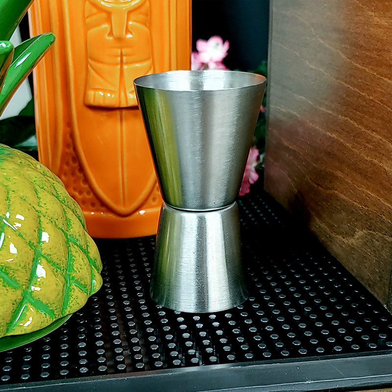 BarConic® Basic Double Sided Jigger - 1oz & 1.5oz Stainless Steel Cocktail Measuring Cup for Bartenders & Home Mixology - Perfect for Crafting Martinis, Margaritas & Cocktails