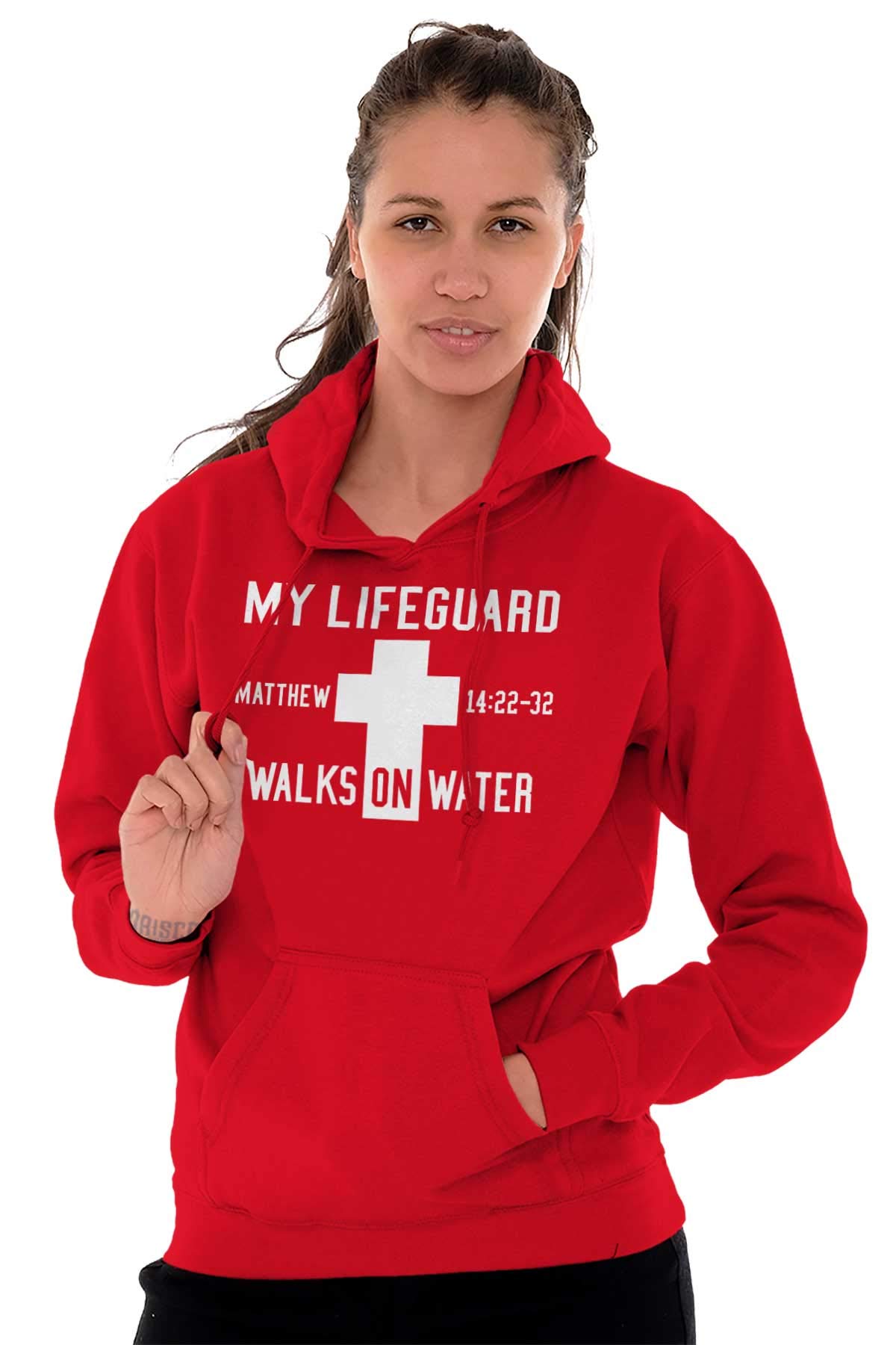 Biblical Walks on Water Hoodie - Christian Faith Apparel for Men & Women | Unisex Pullover Sweatshirt for Church, Bible Study & Daily Wear