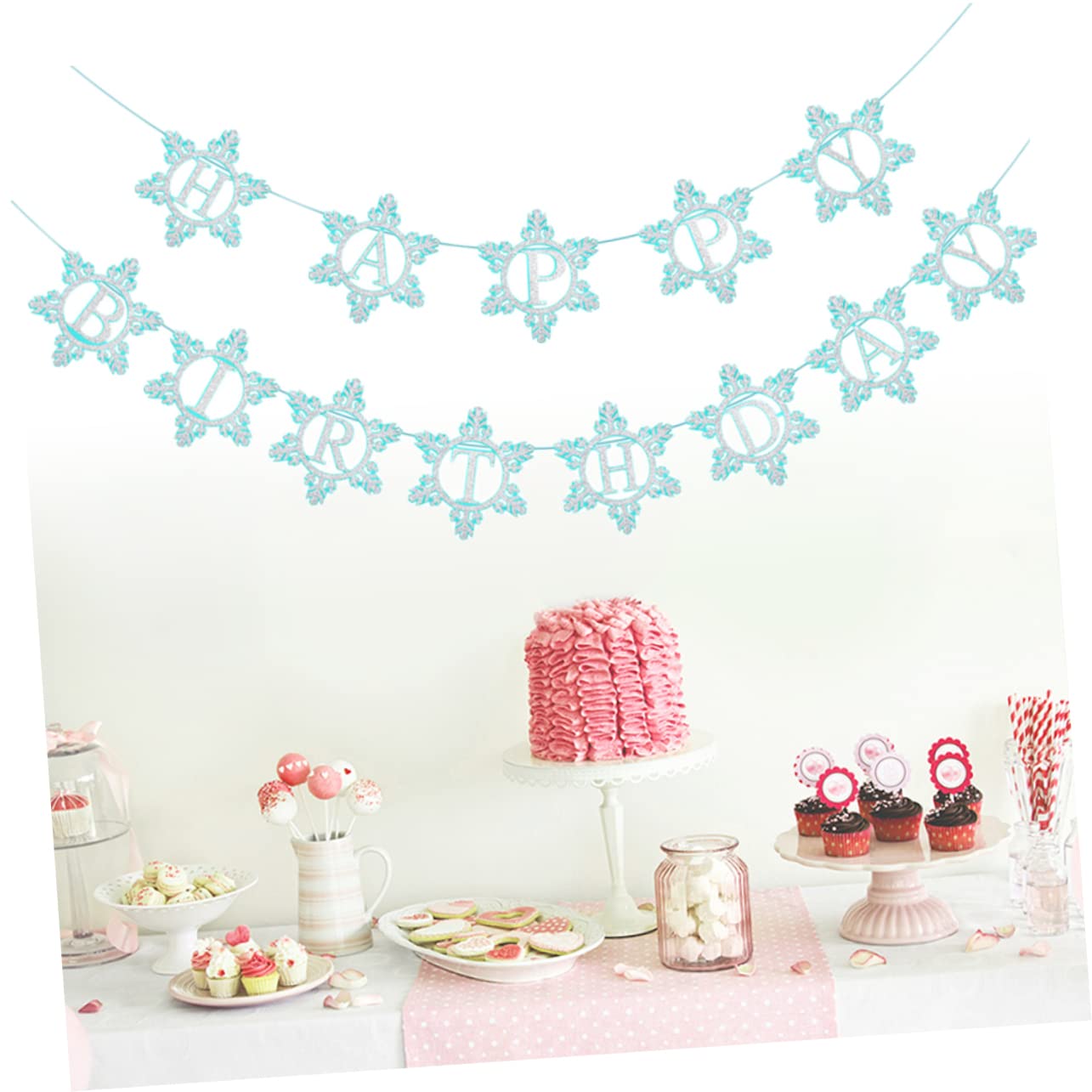 Birthday Party Decorations - Hanging Birthday Banner & Christmas Props for Party, Home, Wedding, and Holiday Decor
