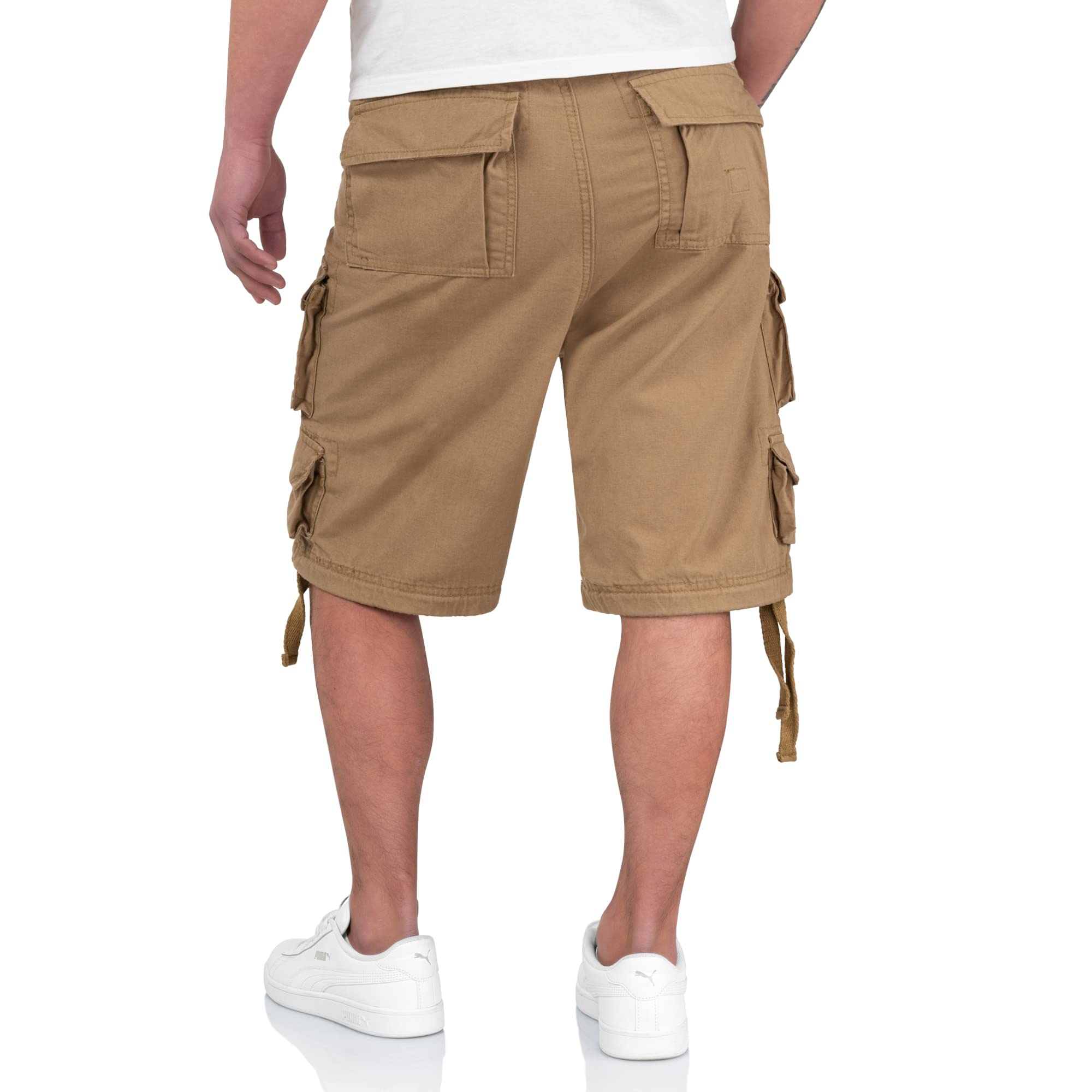 Surplus Division Tactical Shorts in Coyote Brown - Durable Military Style Shorts for Outdoor Adventures, Hiking, and Casual Wear