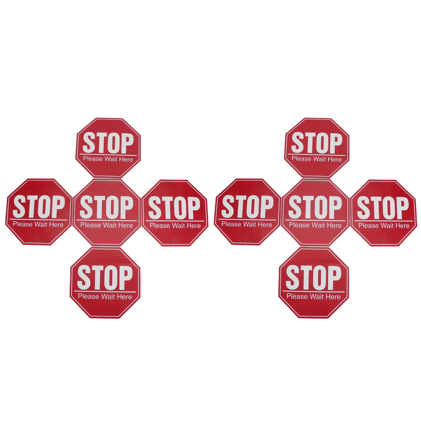 Social Distancing Floor Decals - 7.9x7.9 Inch PVC Warning Stickers for Public Spaces, Businesses, Restaurants & Retail Stores | Non-Slip Safety Signs for Crowd Control in Malls, Groceries & Pharmacies