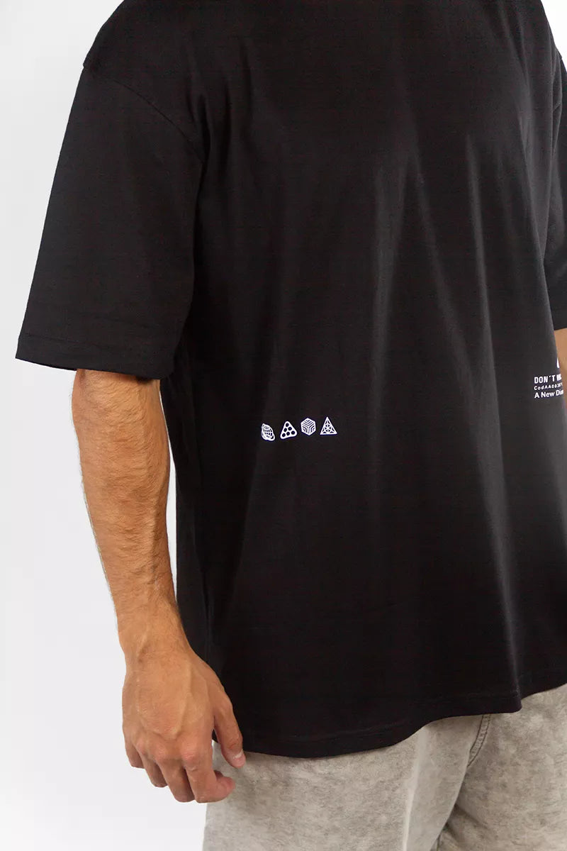 Original Oversize Black T-Shirt for Men - Comfortable & Stylish Streetwear for Casual Outfits, Gym, and Everyday Wear
