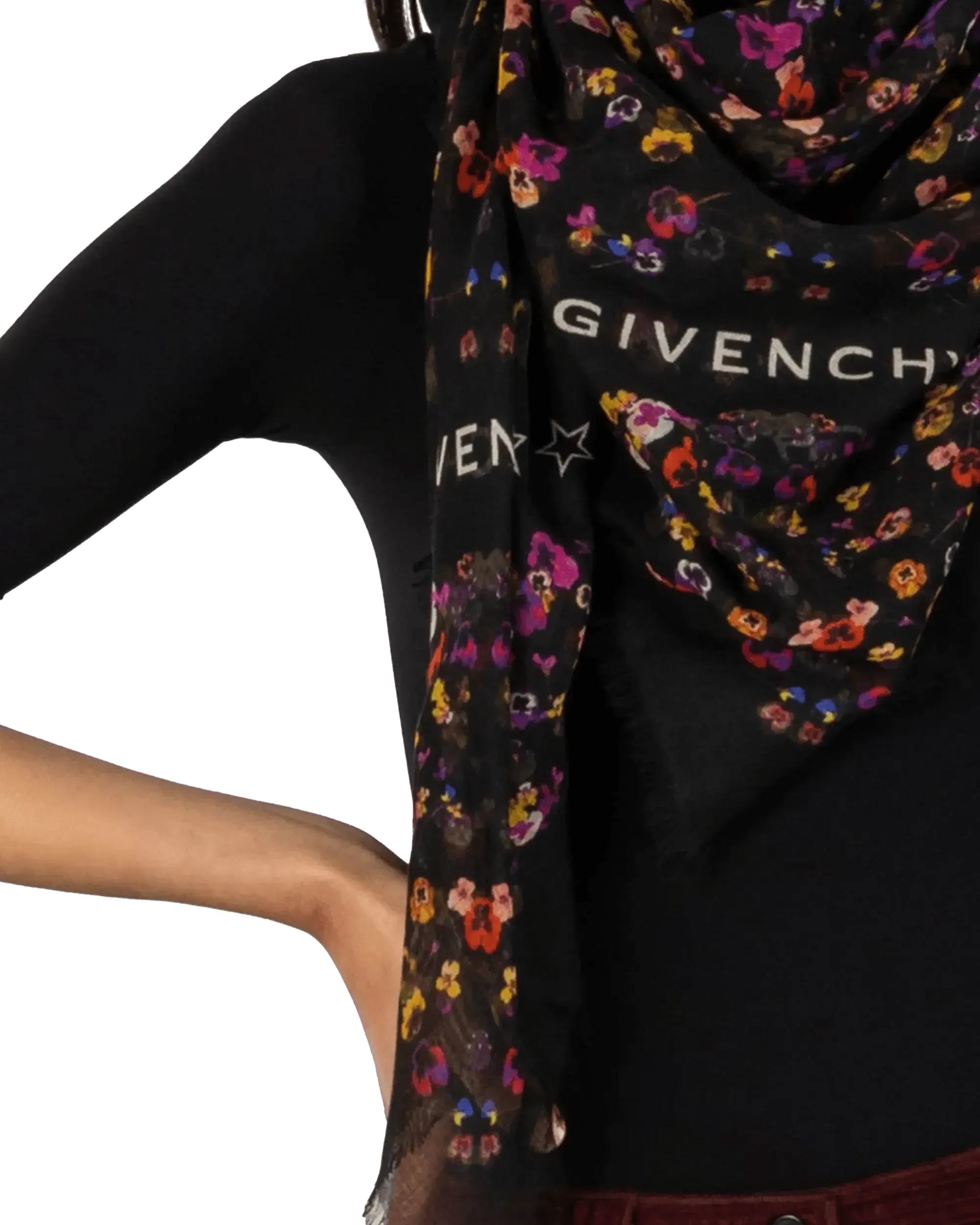 Luxury Cashmere Floral Scarf for Women - Soft Winter Wrap Shawl - Elegant Fashion Accessory for Office, Party & Travel