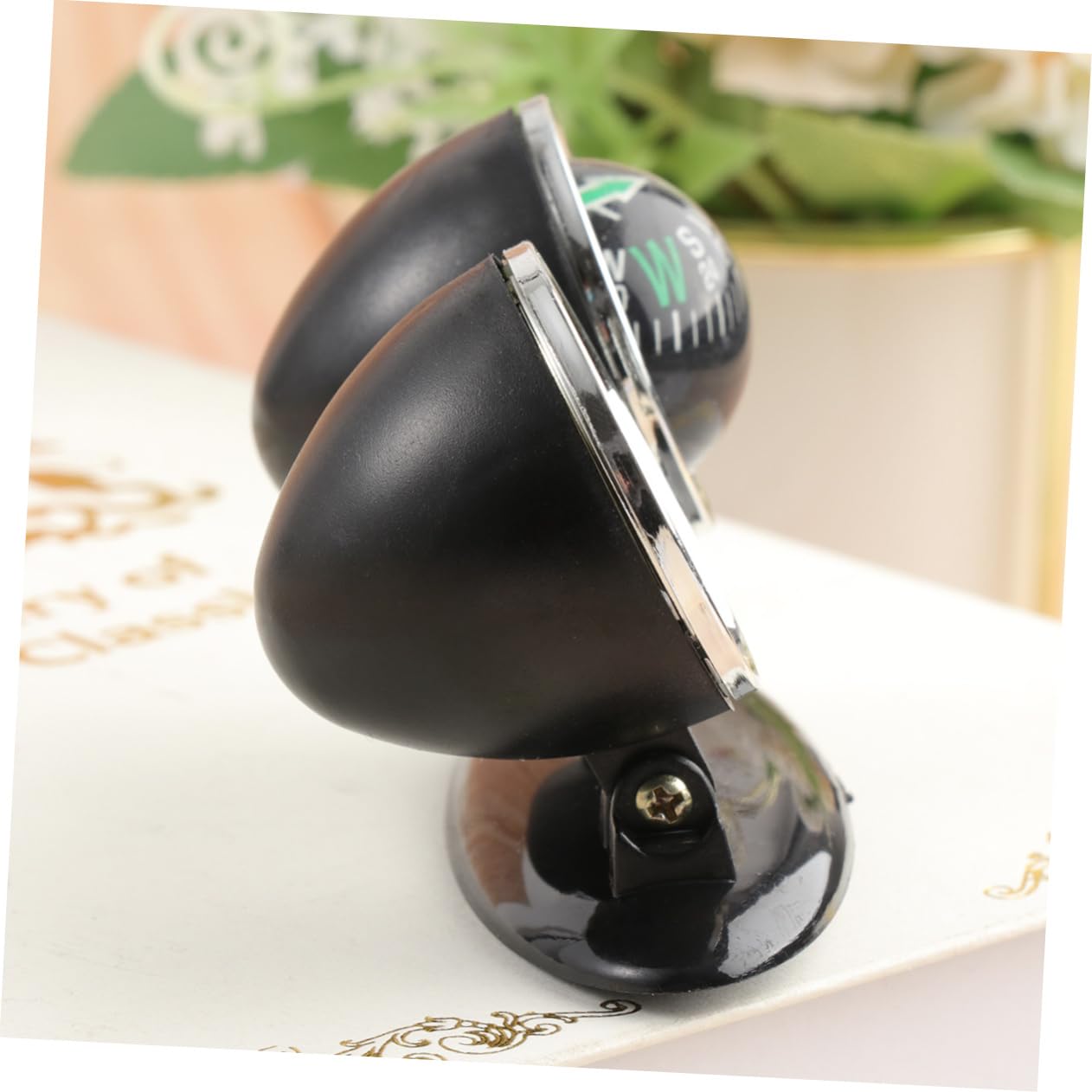 Car Compass & Thermometer - 360° Rotating Dashboard Guide Ball with Direction Indicator, Auto Accessories for Navigation & Temperature Monitoring - Perfect for Road Trips, Camping & Off-Road Adventures