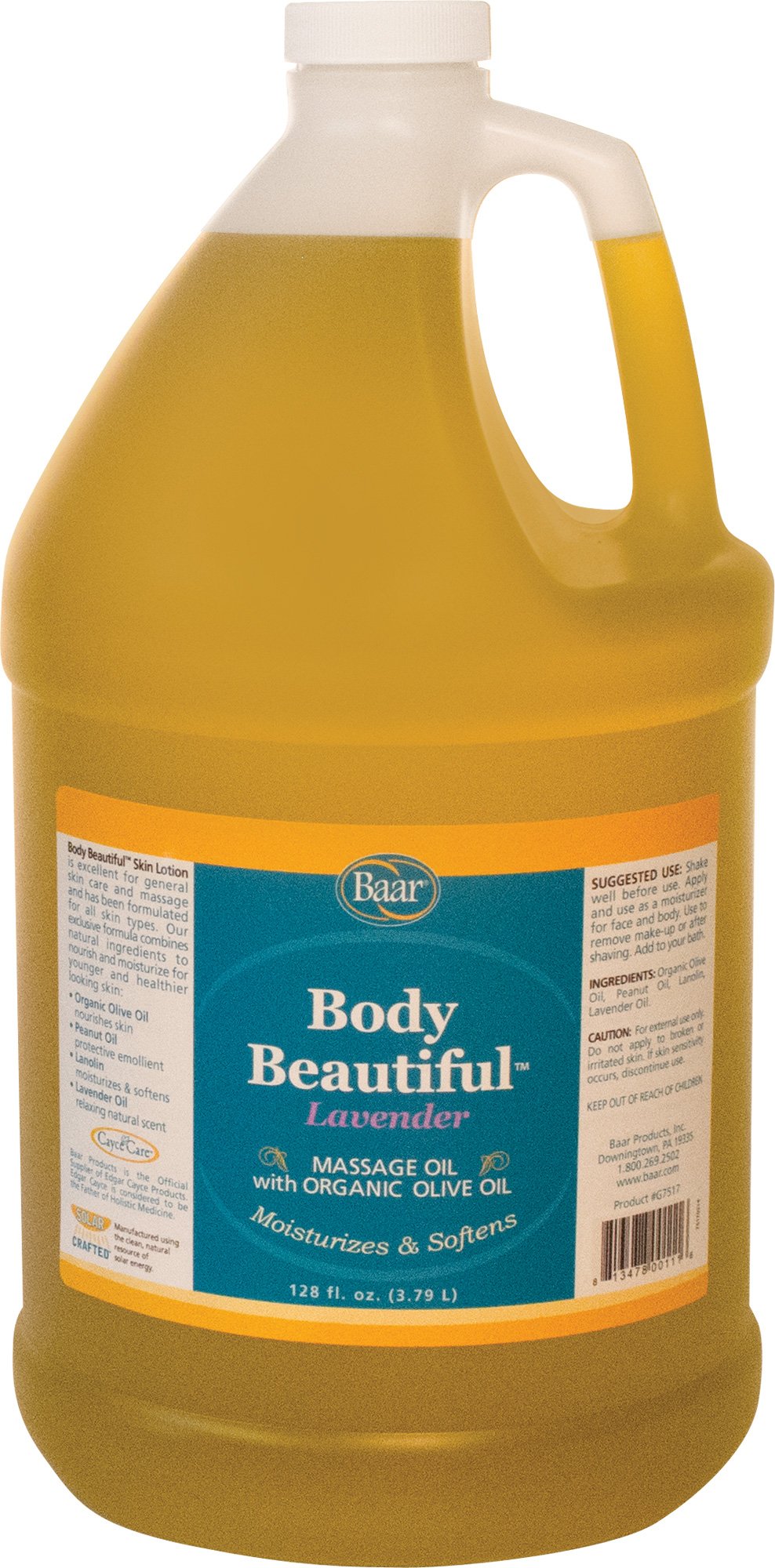 Premium Lavender Massage Oil & Moisturizing Body Lotion - 1 Gallon Bulk Size for Spa, Aromatherapy & Relaxation at Home