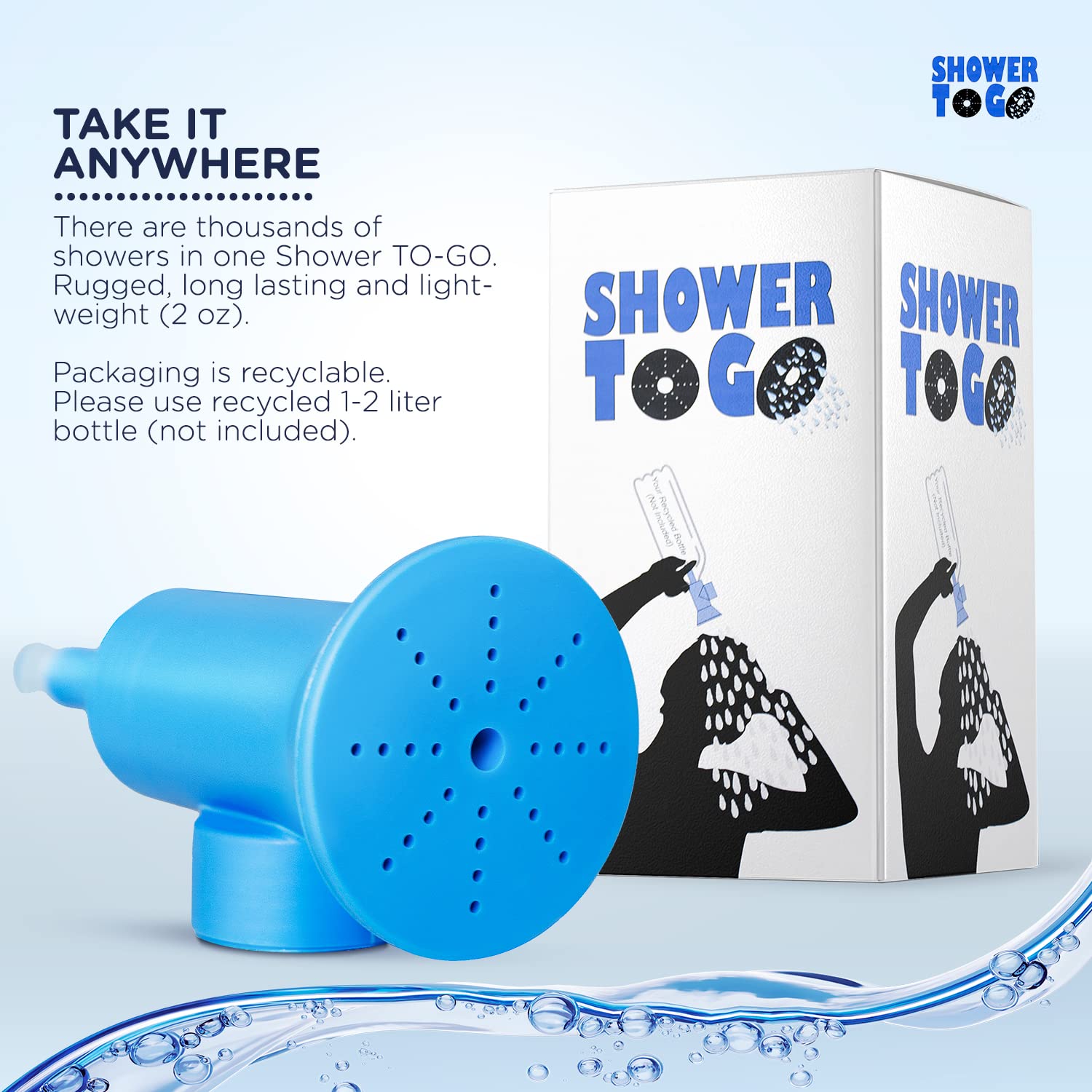 Portable Camping Shower - Outdoor Emergency Shower for Hiking, Travel & Survival | Multi-Use Water Sprayer for Gardening, Pet Bathing & Car Washing | Compact & Lightweight Design for Easy Use Anywhere (Great for Camping, Backpacking & Emergency Preparedness)