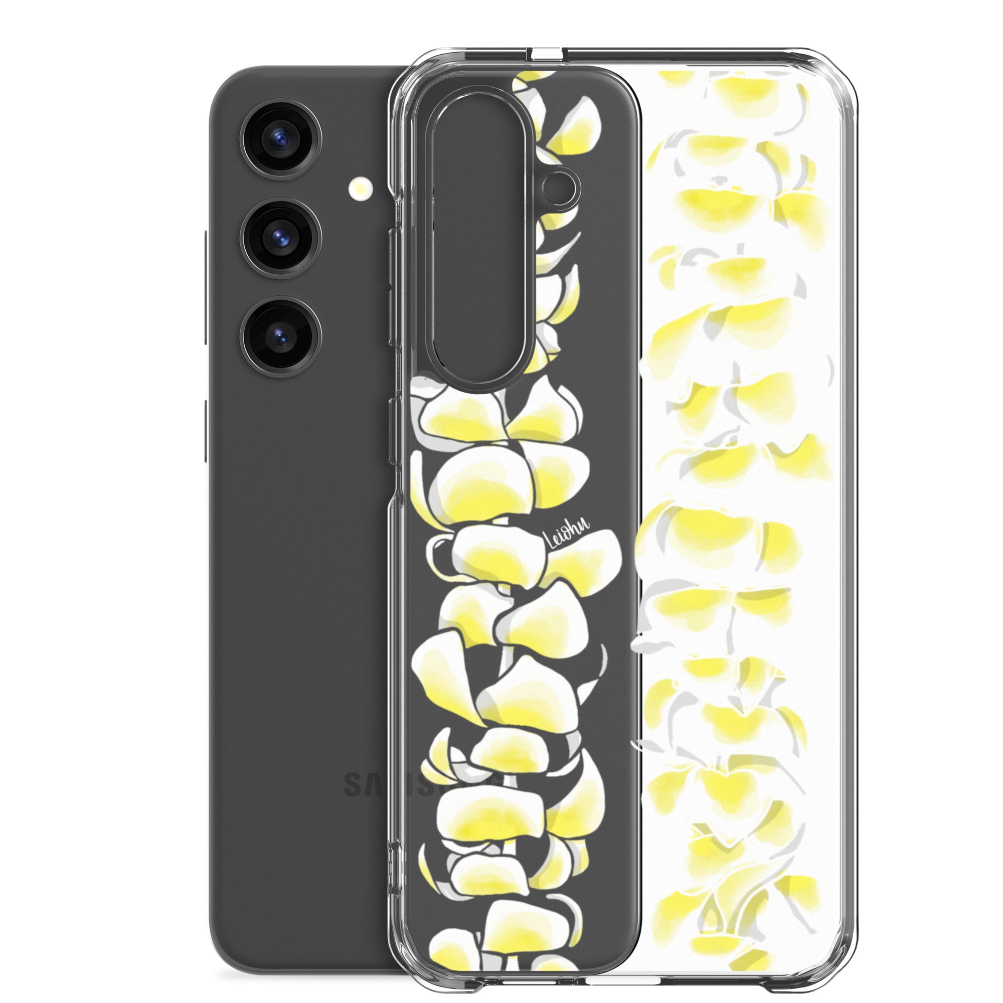 Plumeria Clear Phone Case for Samsung Galaxy - Slim Protective Cover for Everyday Use & Travel