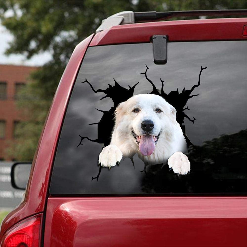 Great Pyrenees Car Decals - Pack of 2 Realistic Dog Stickers for Windows & Walls (8