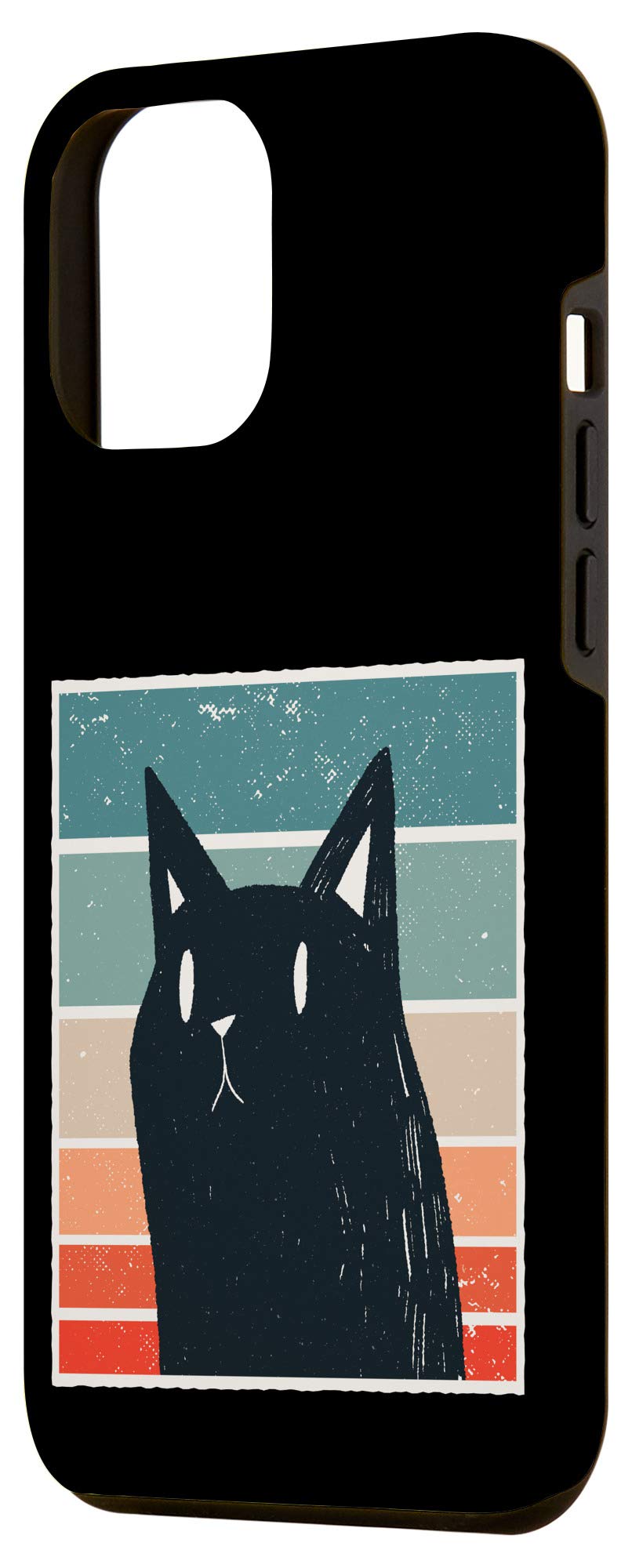 iPhone 12 Pro Max Case - Retro Black Cat Design Vintage Halloween Goth Phone Cover | Perfect Gift for Halloween, Cosplay & Gothic Lovers
