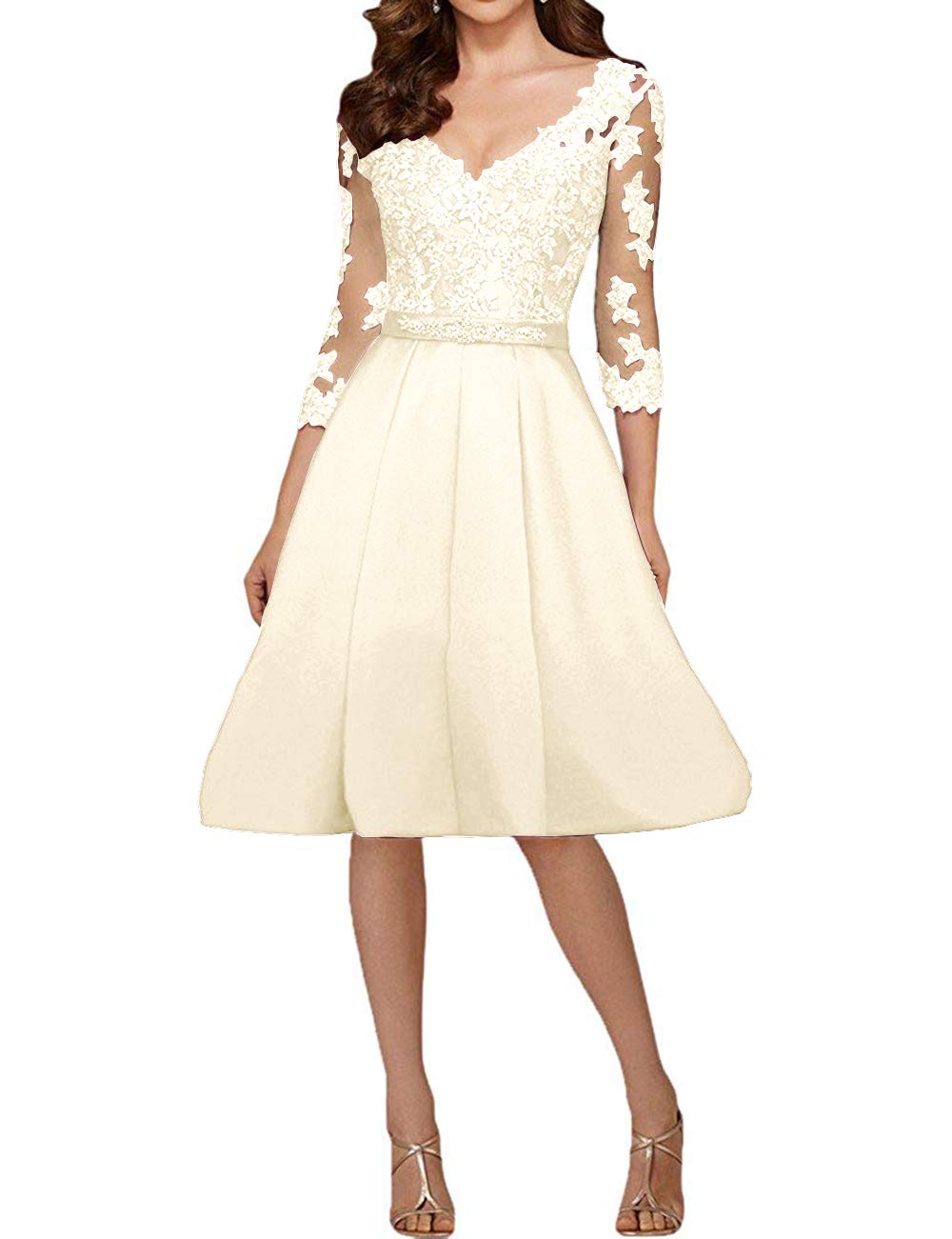 Elegant V-Neck Mother of the Bride Dress - Formal Evening Gown for Weddings, Prom & Special Occasions | Perfect for Wedding Ceremonies, Receptions & Black Tie Events
