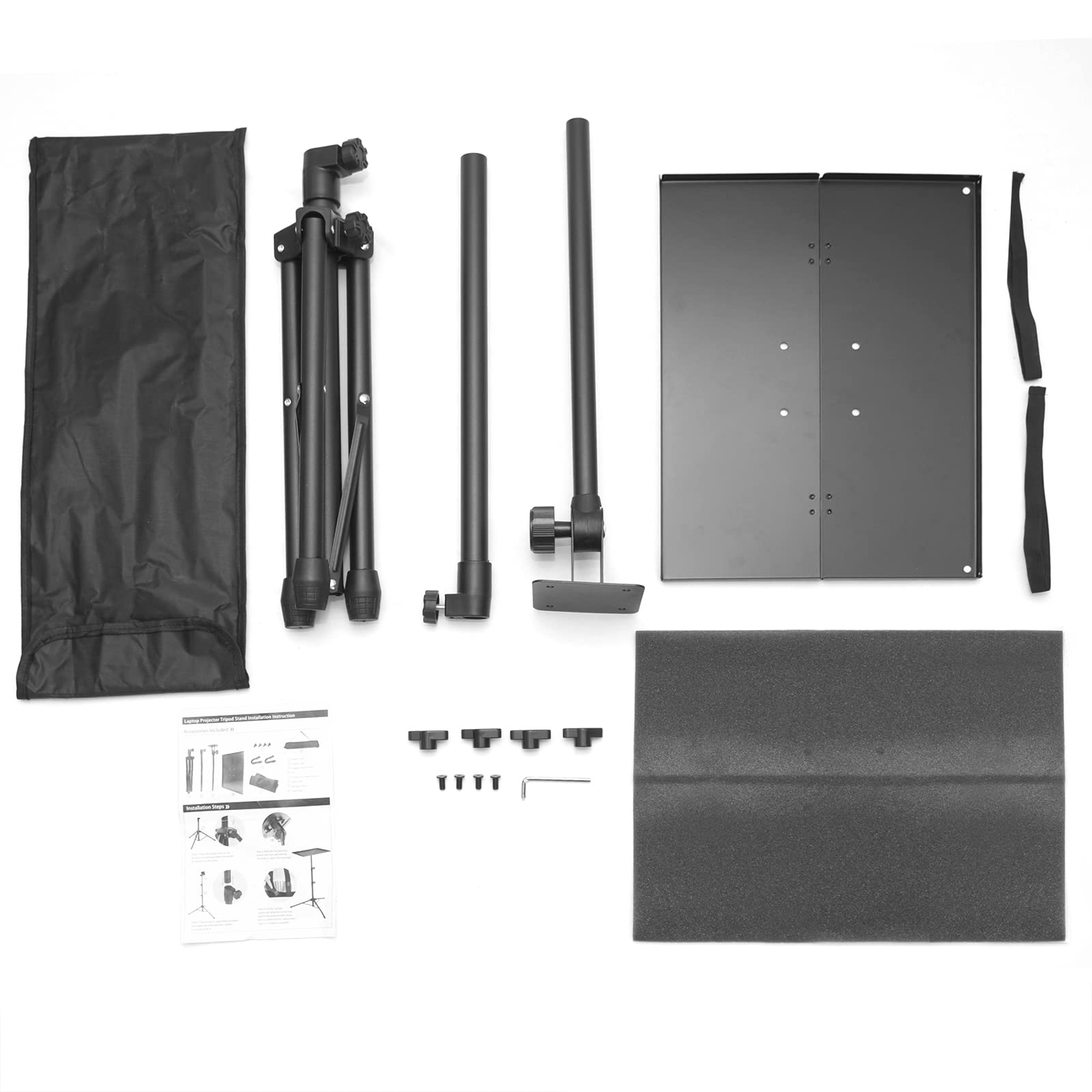 AKOZLIN Adjustable Tripod Stand for Projector, Laptop & DJ Equipment - Foldable & Portable 23.2