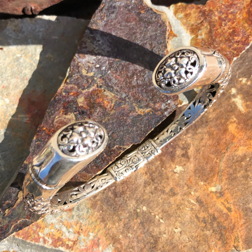 Sterling Silver Hinged Oval Bracelet for Women - Elegant Adjustable Bangle Jewelry Gift for Birthday, Anniversary & Special Occasions