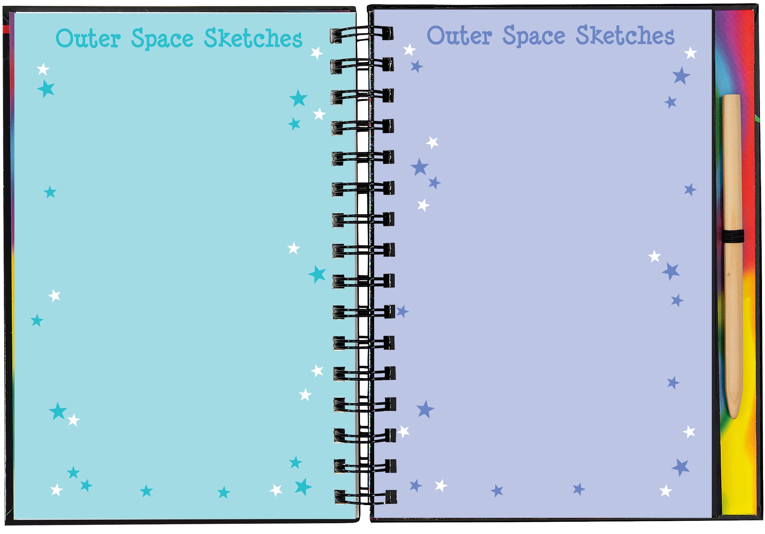 Scratch & Sketch Outer Space Activity Book - Trace Along Art Kit for Kids | STEM Learning Toy, Creative Gift for Children's Space Exploration Fun