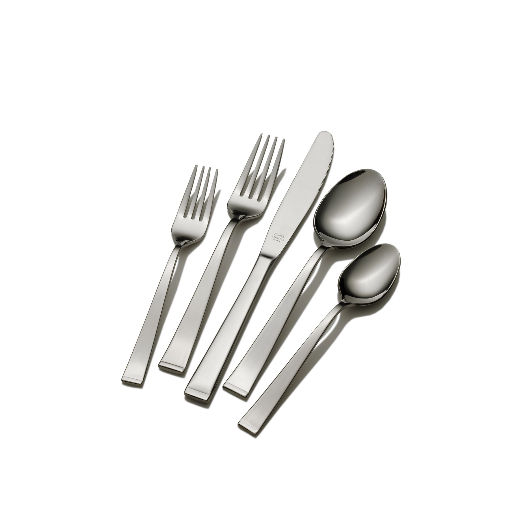 Towle Arctic 5-Piece Stainless Steel Flatware Set - Elegant Dinnerware for Formal Dining, Wedding Gifts & Holiday Entertaining
