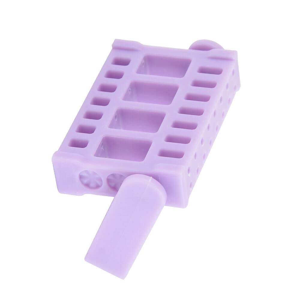 Wueiooskj Nail Drill Bits Holder - Adjustable Lightweight Display Stand for Manicure Grinding Heads, Purple | Perfect for Salon, Nail Art & Home Use
