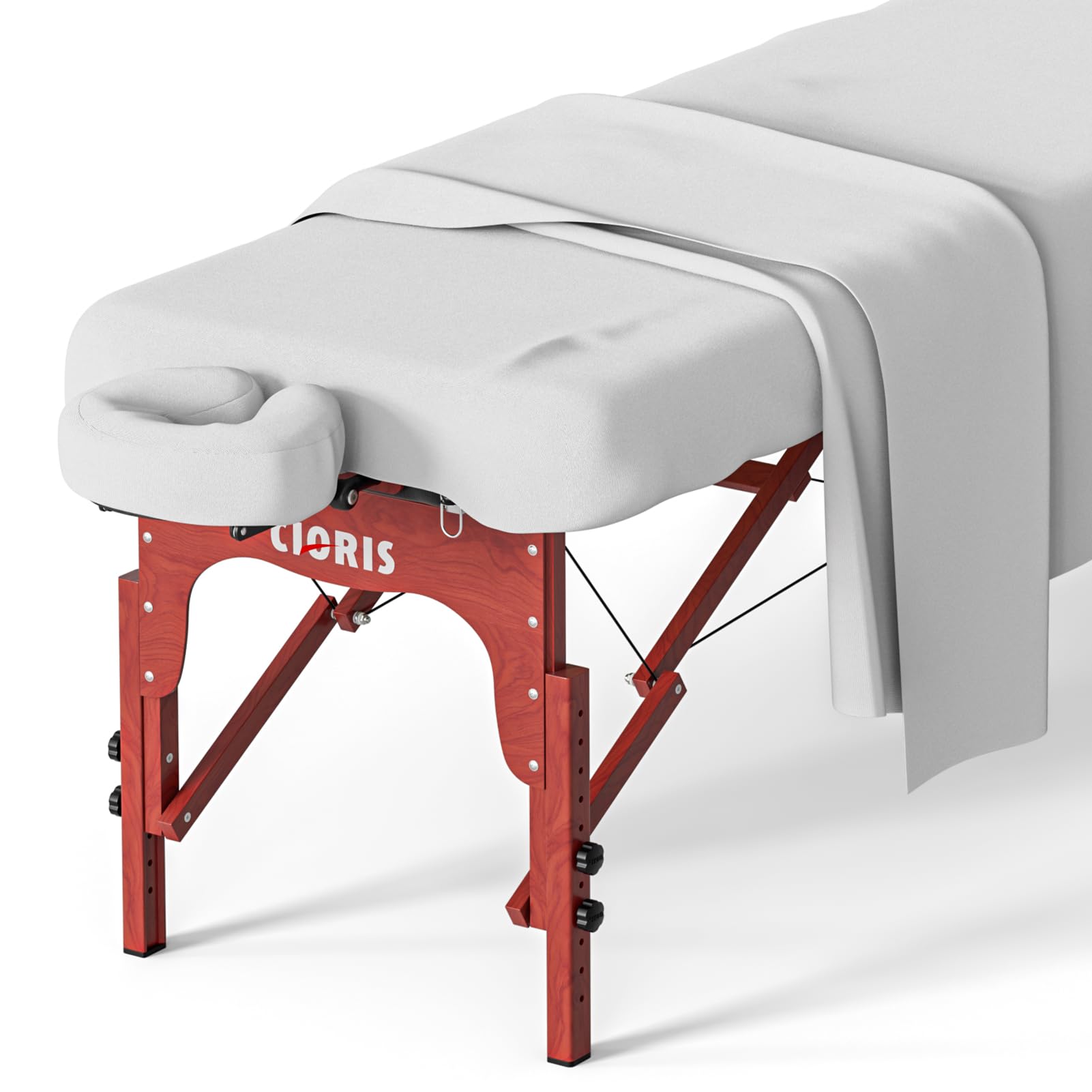 CLORIS 3-Piece Premium Microfiber Massage Table Sheet Set - Universal Fit, Soft & Durable Includes Table Cover, Fitted Sheet & Face Rest Cover (White) | Perfect for Spa, Salon & Professional Massage Therapy Sessions
