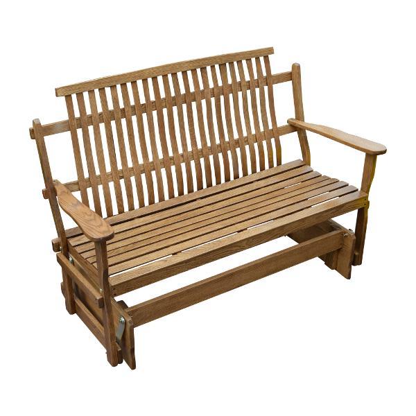 A L Furniture Bent Oak Glider Rocking Chair - Solid Wood Nursery Glider with Smooth Swivel Motion for Baby Nursery, Living Room & Bedroom - Perfect for Nursing, Relaxing & Reading