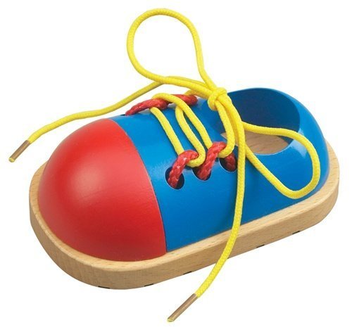 Small World Toys One Two Tie Your Shoe 5510505 - Learn to Tie Shoelaces with Fun Educational Toy for Kids - Perfect for Preschool Learning & Fine Motor Skills Development