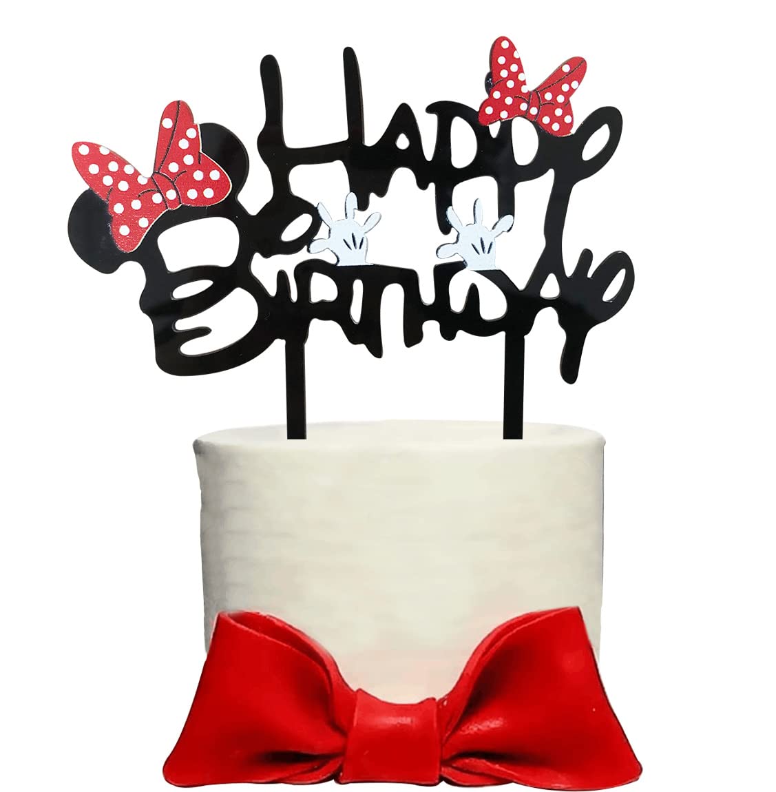Pink Mouse Birthday Cake Topper - Adorable Mouse Theme Cake Decor for Girls Birthday Party - Perfect for Birthday Cakes, Cupcakes, and Party Desserts