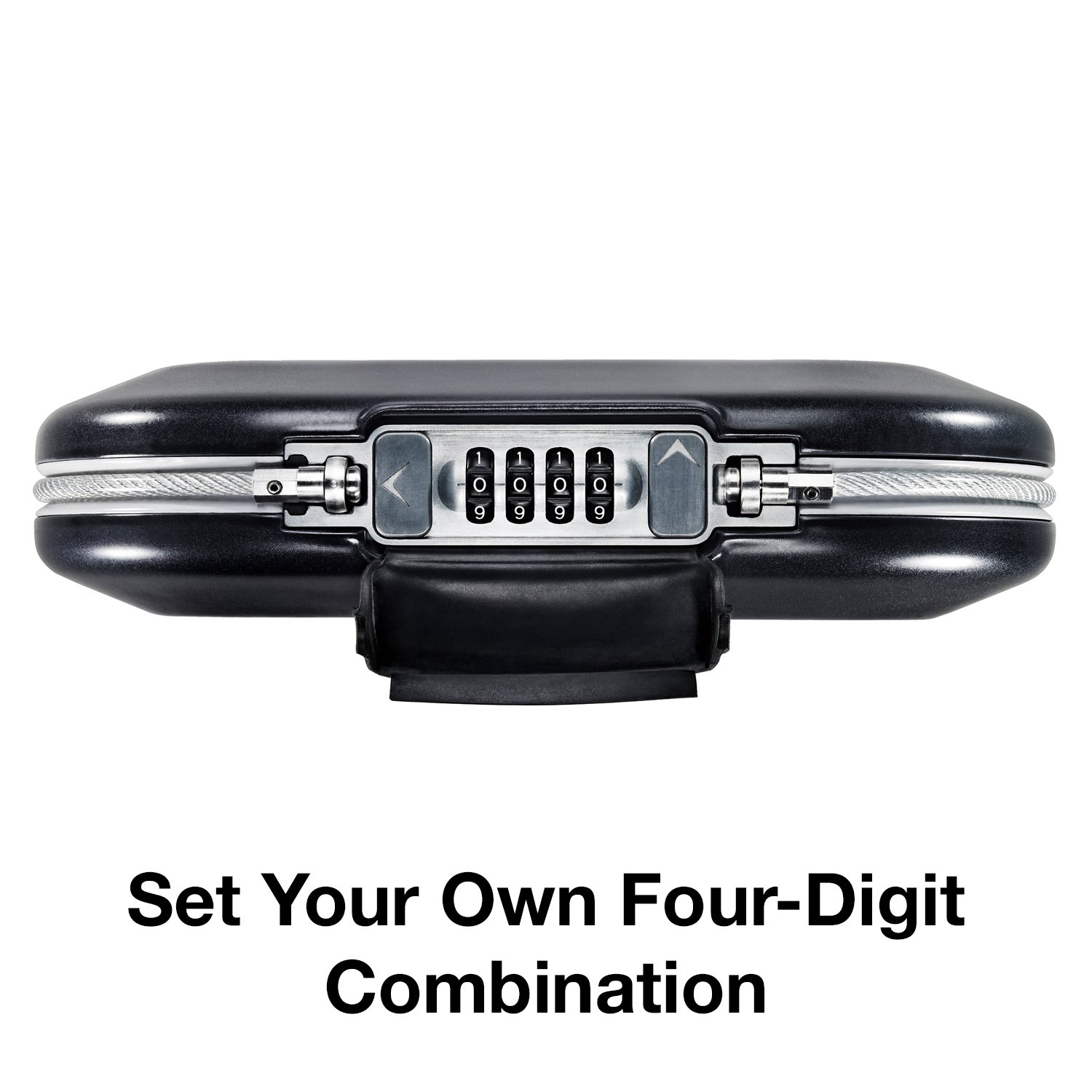 Master Lock 5900D Portable Combination Lock Box - Set Your Own Code, Compact Travel Safe for Valuables, Gunmetal Grey | Ideal for Travel, Home Security & Personal Storage