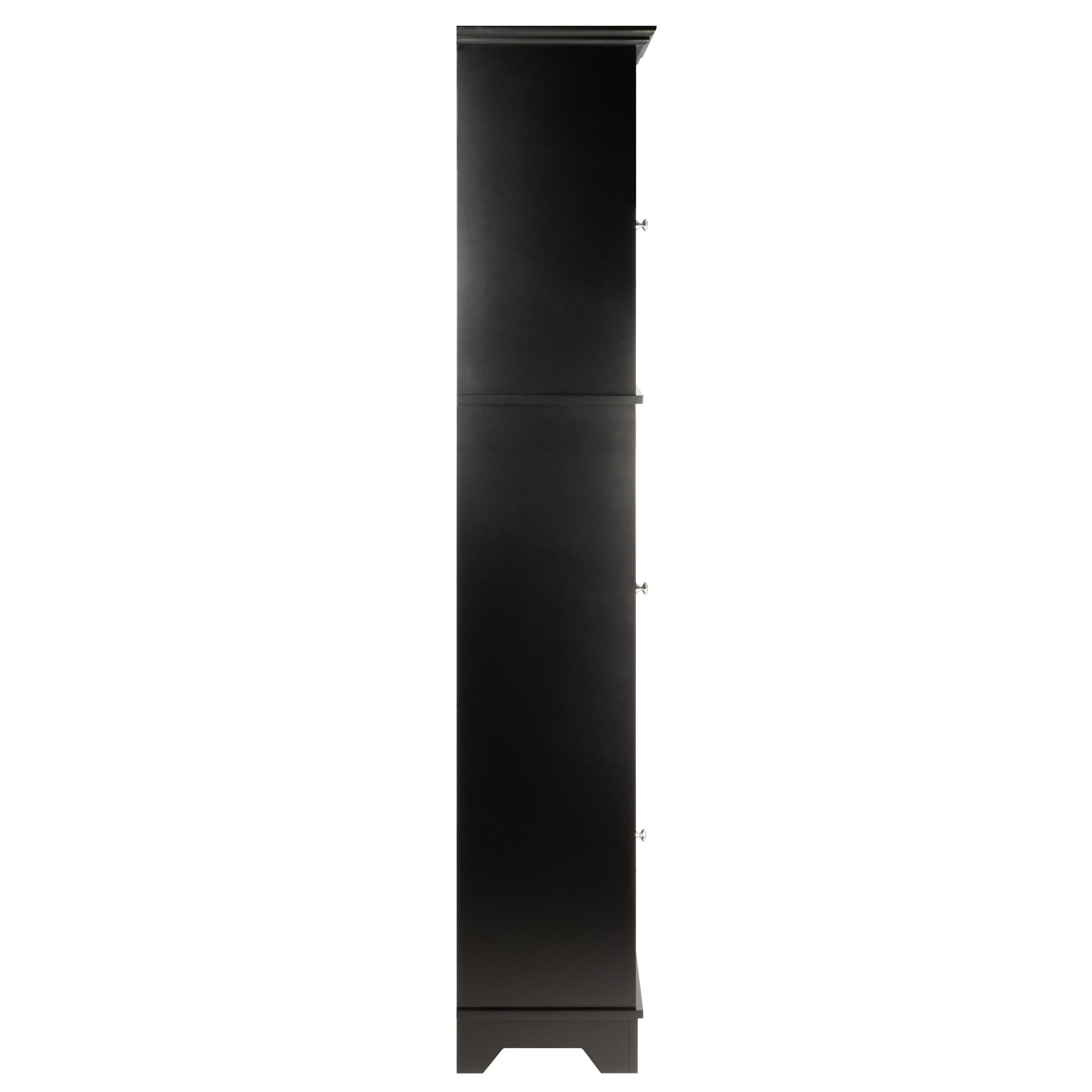Winsome Wood Alps Tall Cabinet with Glass Door and Drawer - Stylish Storage for Living Room, Bedroom & Office - Perfect for Organizing Books, Decor & Essentials