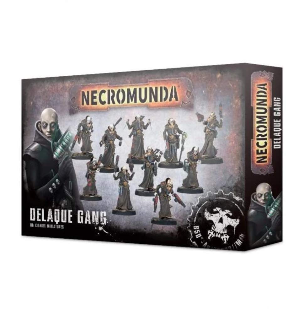 Games Workshop Necromunda: Gang Delaque Miniatures Set - Dark Underhive Gang for Tabletop Wargaming & RPG Scenarios
