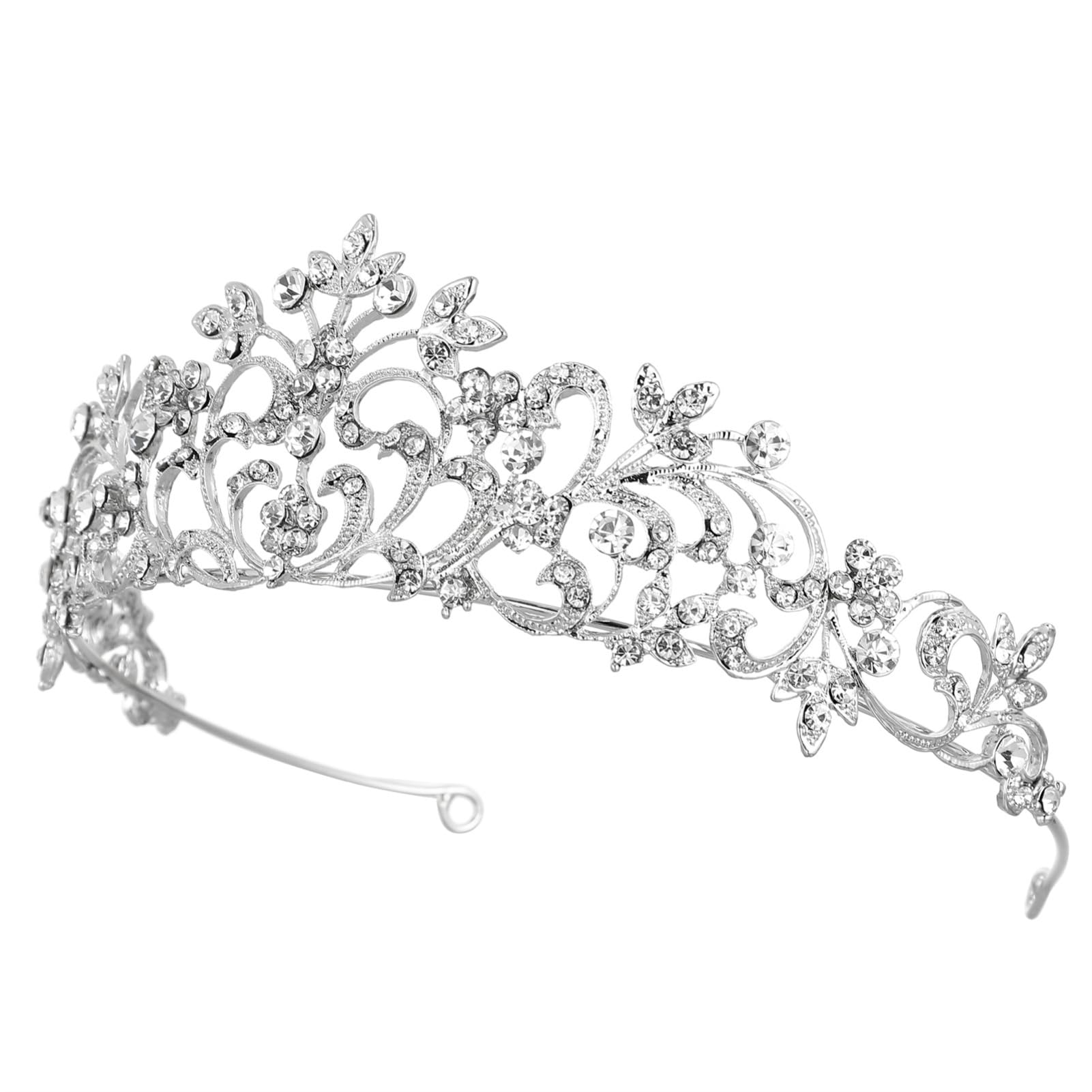 Sparkling FRCOLOR Bridal Crown - Shiny Crystal Wedding Tiara Headband with Rhinestones for Bride, Alloy Hair Hoop for Bridal Shower, Bachelorette Party & Special Occasions