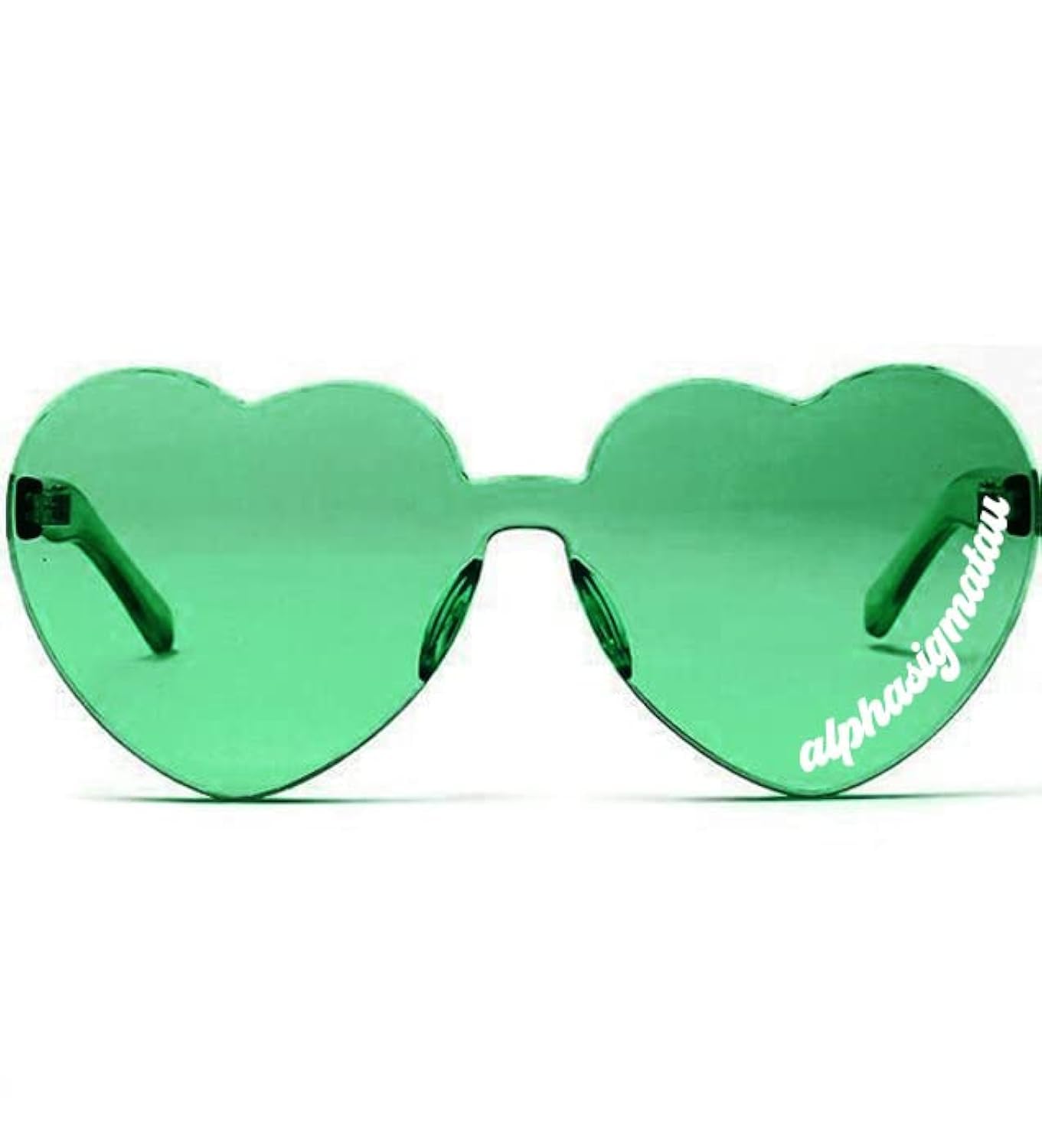 Alpha Sigma AST Sorority Sunglasses - Heart Shaped Greek Letter Sunglasses with AST Logo | Big Little Gifts for Sorority Sisters | Perfect for Beach, Pool Party & Campus Events