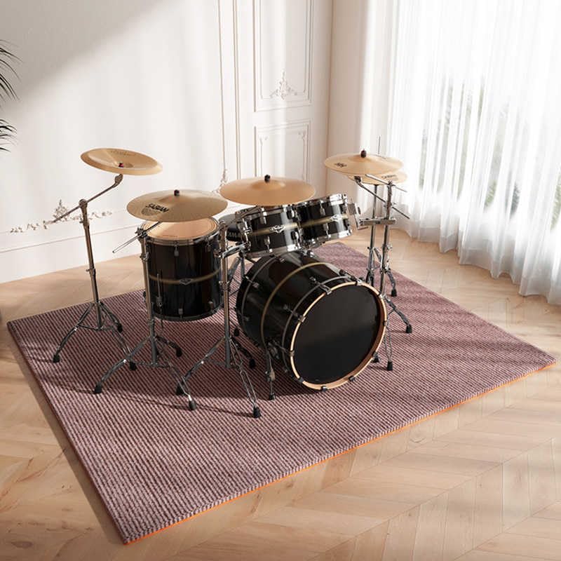 Non-Slip Soundproof Drum Rug Mat for Electronic & Jazz Drum Kits - Bass Drum & Snare Drum Carpet | Perfect for Home Studios, Stage Performances & Practice Sessions