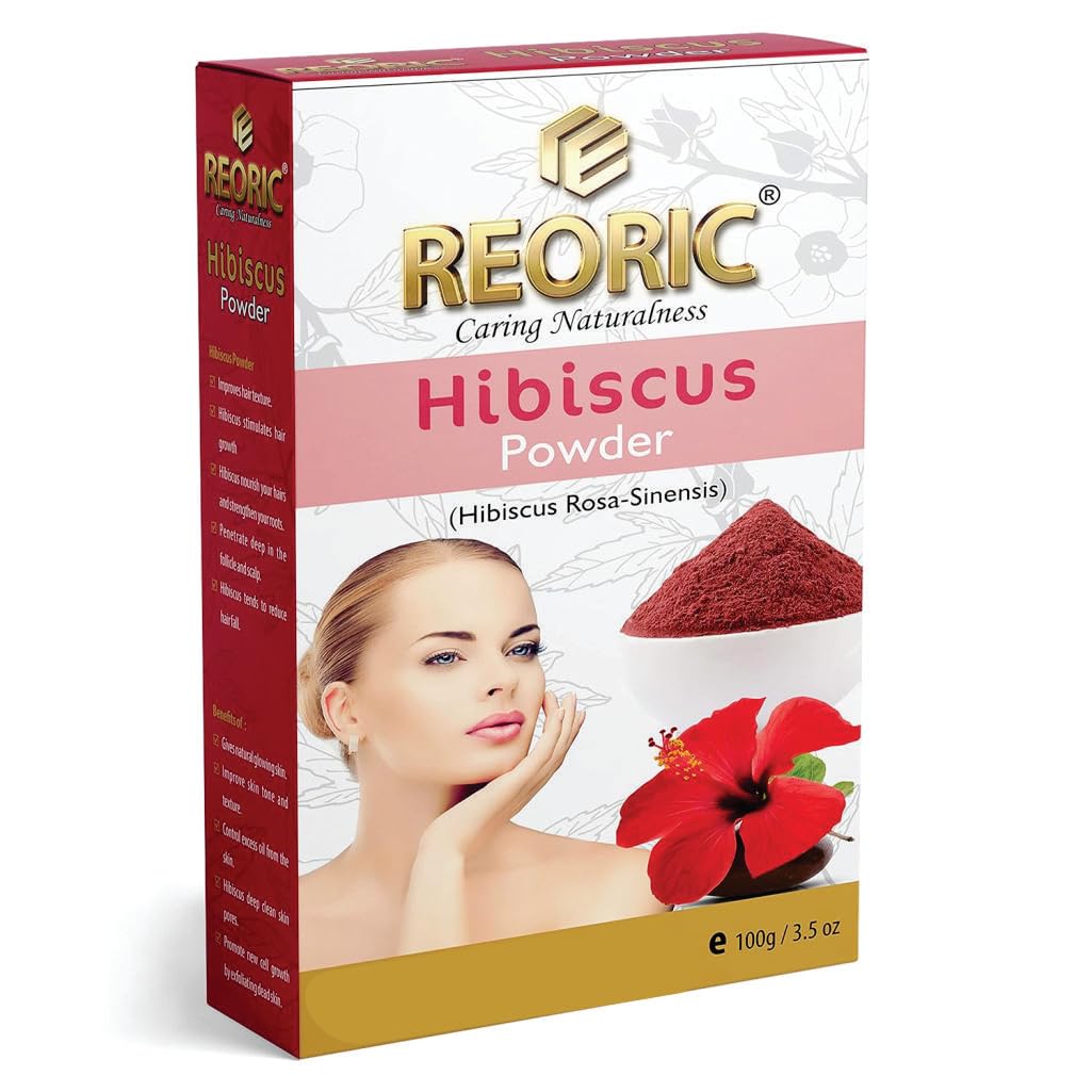 Organic Amla Powder & Hibiscus Powder for Hair Growth - Indian Gooseberry & Rosa Sinensis (200g, Pack of 2) - Natural Hair Care for Thicker, Stronger Hair - DIY Hair Masks & Scalp Treatments
