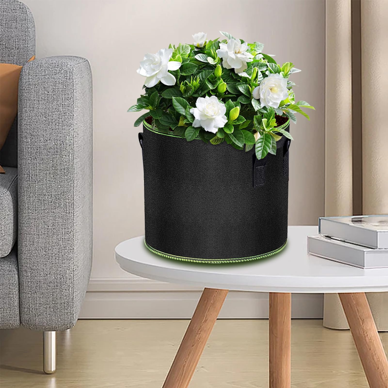 **5 Gallon Thickened Fabric Grow Bags - 12 Pack Large Plant Pots for Vegetables, Herbs & Flowers - Durable Aeration Containers for Gardening, Balcony & Indoor Planting**