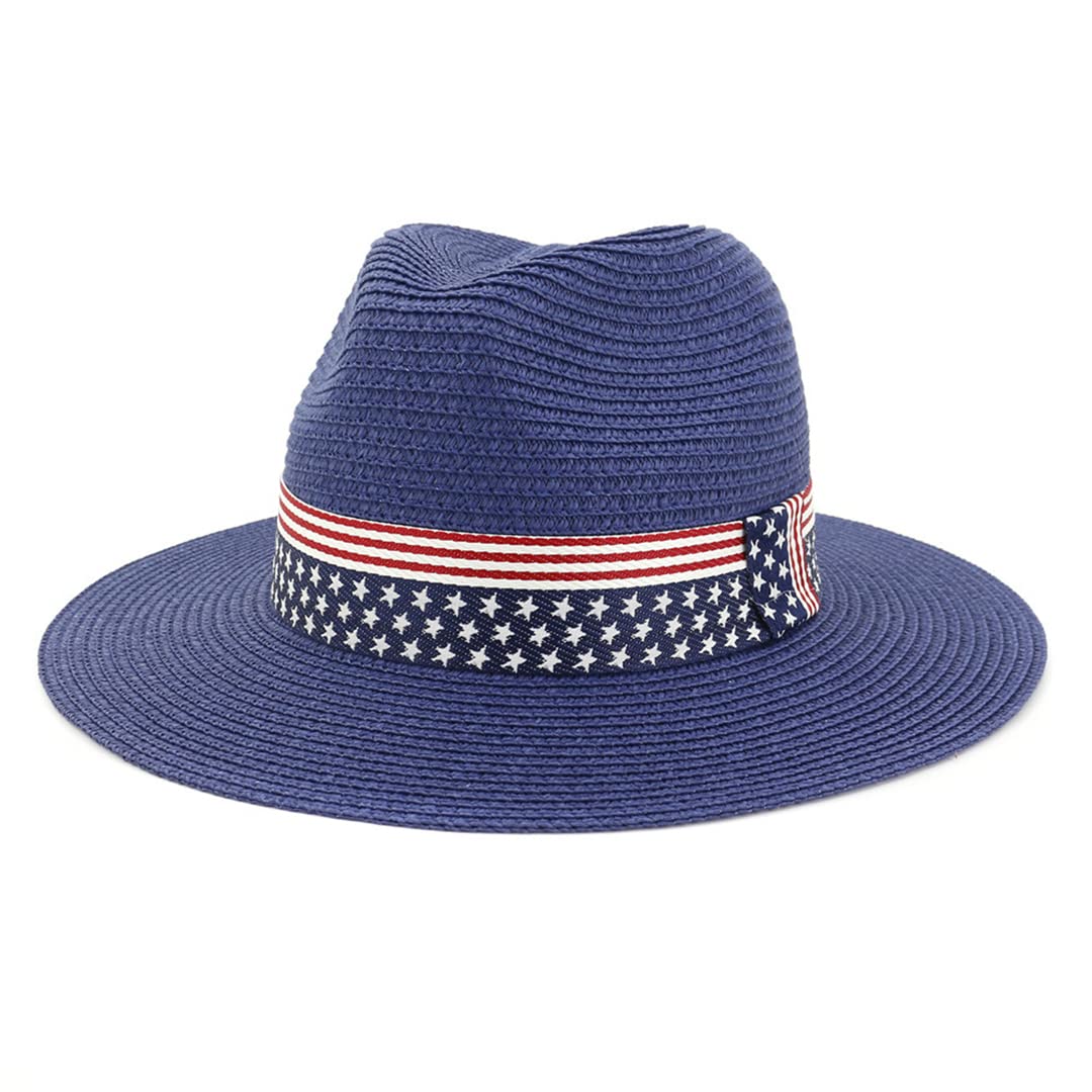 60Cm British Style Summer Straw Panama Hat for Women - Casual Holiday Jazz Beach Sun Hat with Wide Brim for UV Protection | Perfect for Beach Outings, Garden Parties & Vacation Travel