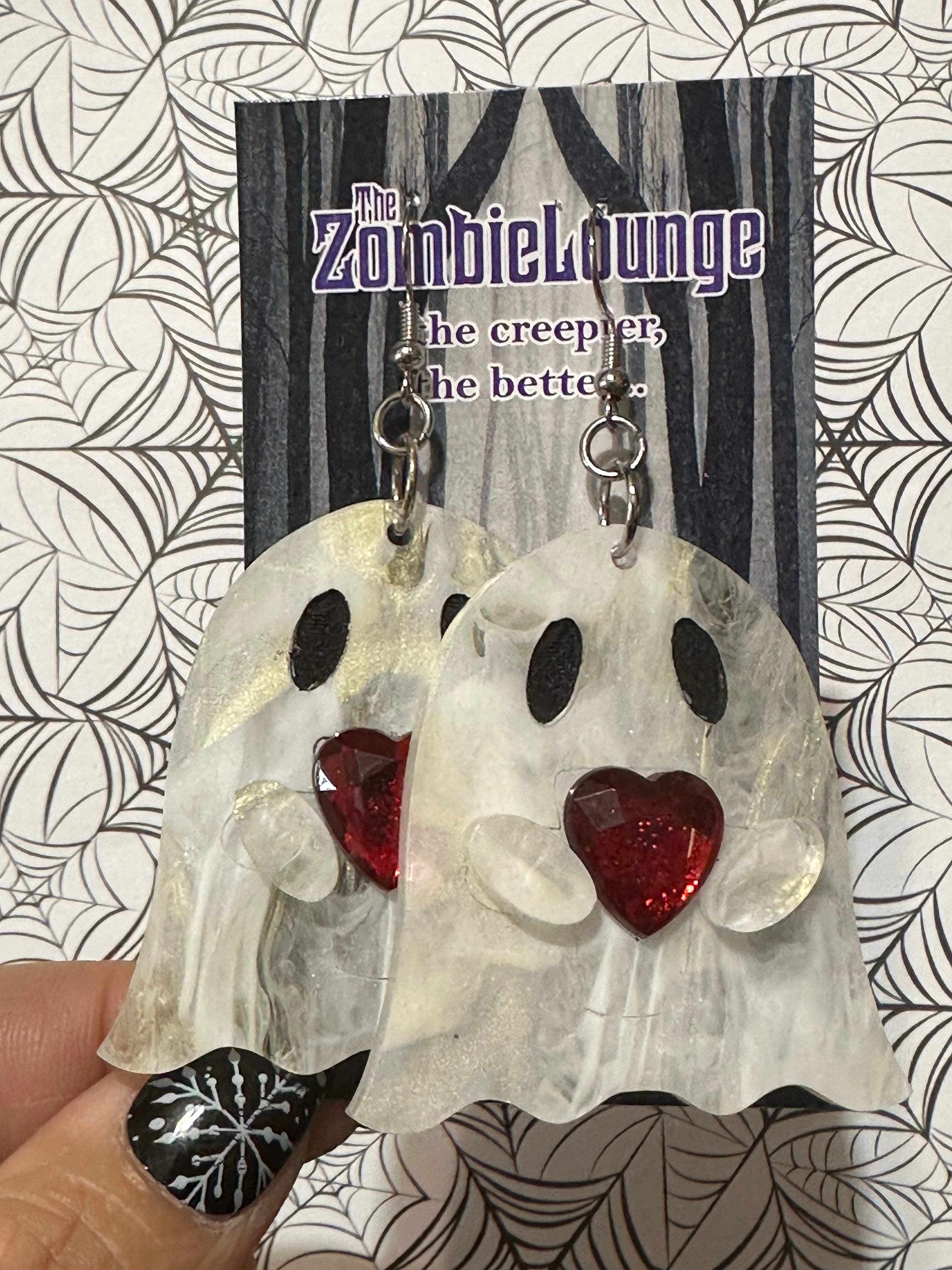 Spooky Valloween Ghost Earrings for Women - Halloween Party Accessories & Gothic Jewelry Gift