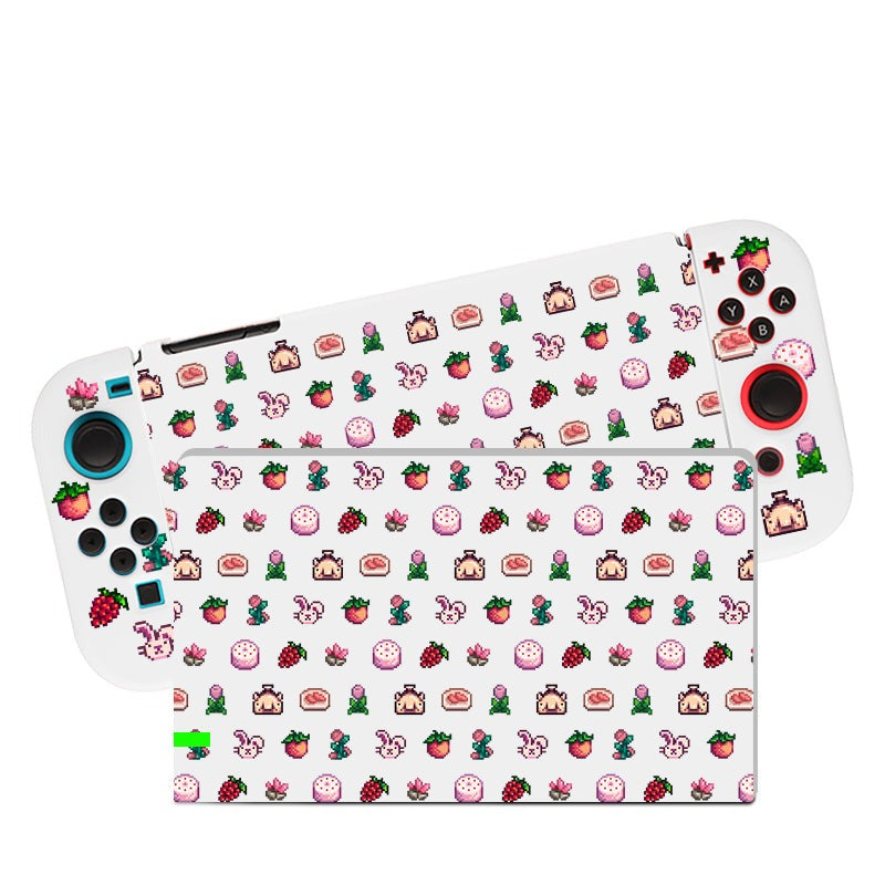 Pink Stardew Valley Themed Carrying Case for Nintendo Switch - Protective Storage for Travel & Gaming On-The-Go