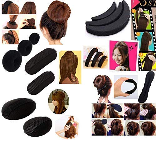 SIYAA 11-Piece Hair Styler Accessories Kit for Women - Donut Bun Maker, Tic Tac Clips, Banana Clip, Puff Maker | Perfect for Updos, Ponytails & Stylish Hairstyles at Home or Salon