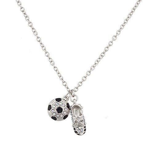 Soccer Ball & Sneaker Charm Necklace - Sports Jewelry for Women & Girls - Perfect for Game Day, Fan Gifts & Soccer Accessories
