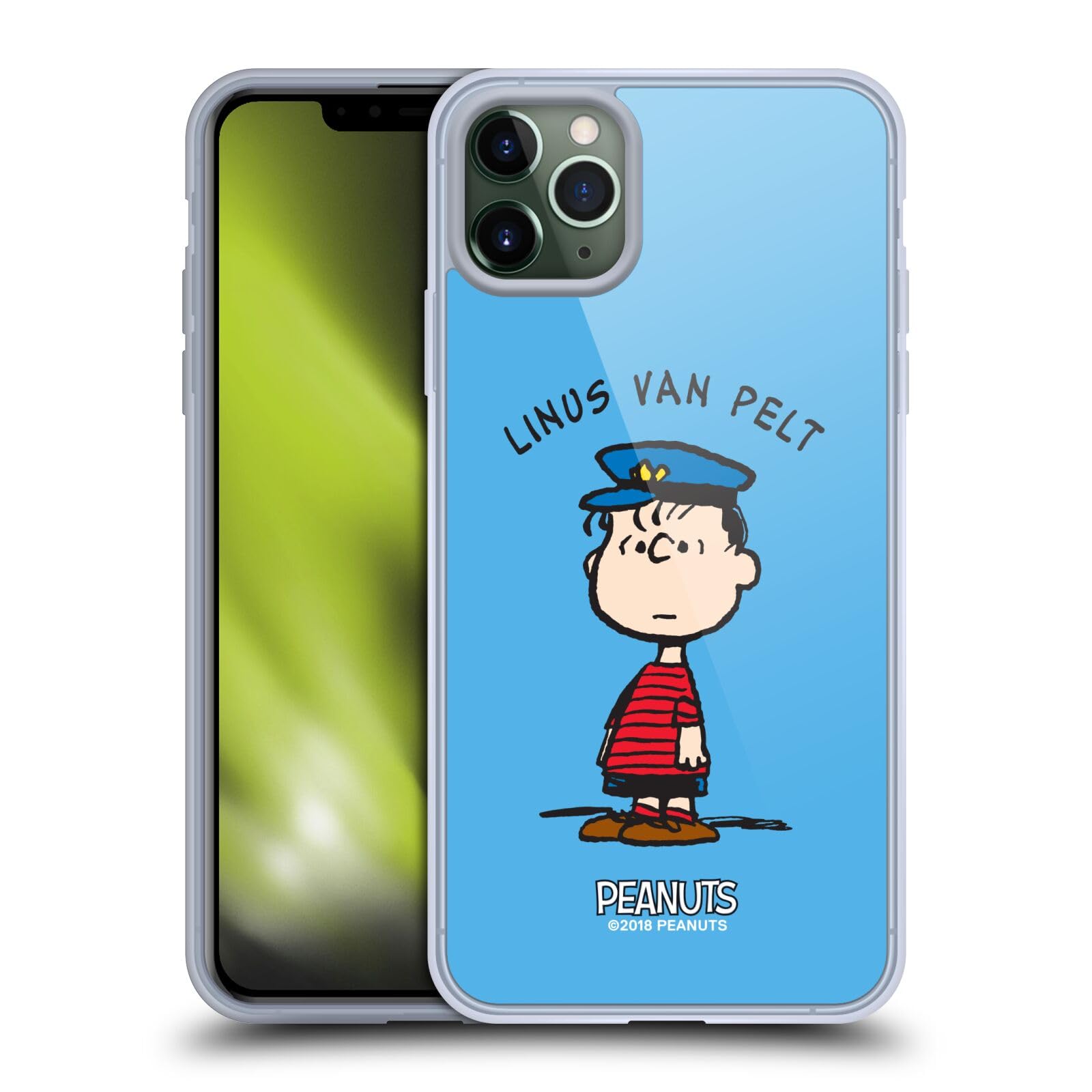 Officially Licensed Peanuts Linus Van Pelt Soft Gel Case for Apple iPhone 11 Pro Max - Durable Protective Phone Cover with Cute Cartoon Design - Perfect Gift for Peanuts Fans & Daily Use