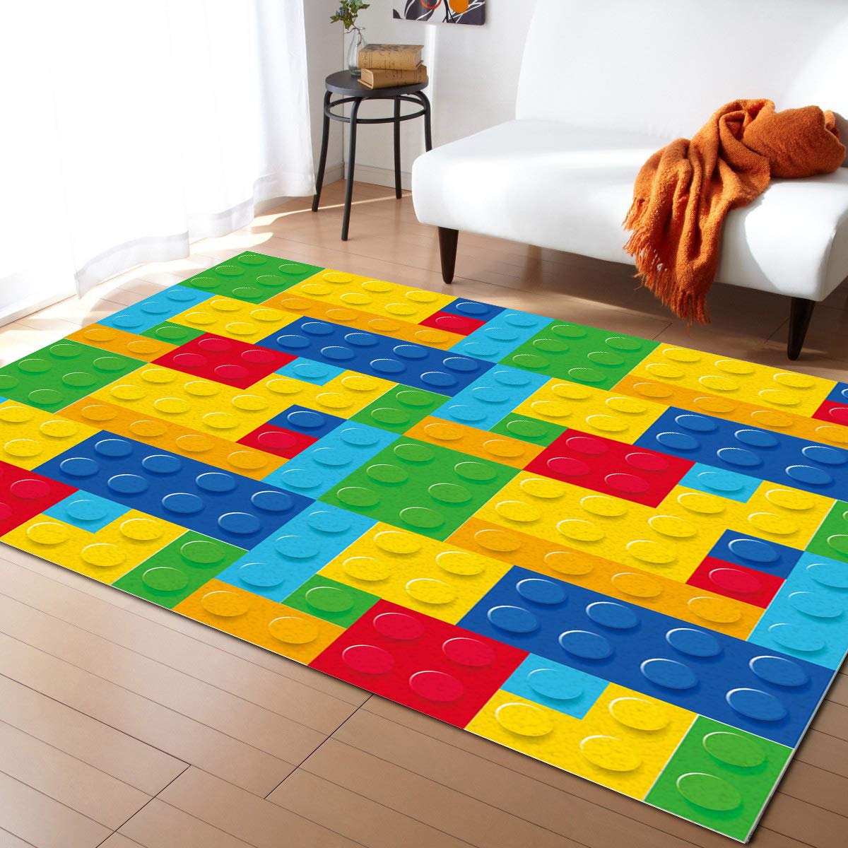 Colorful Soft Playroom Rug 5' x 8' Non-Slip Kids Area Rug for Nursery, Bedroom & Living Room - Educational Floor Mat with Fun Patterns for Toddlers, Boys & Girls - Perfect for Playtime, Learning & Home Decor