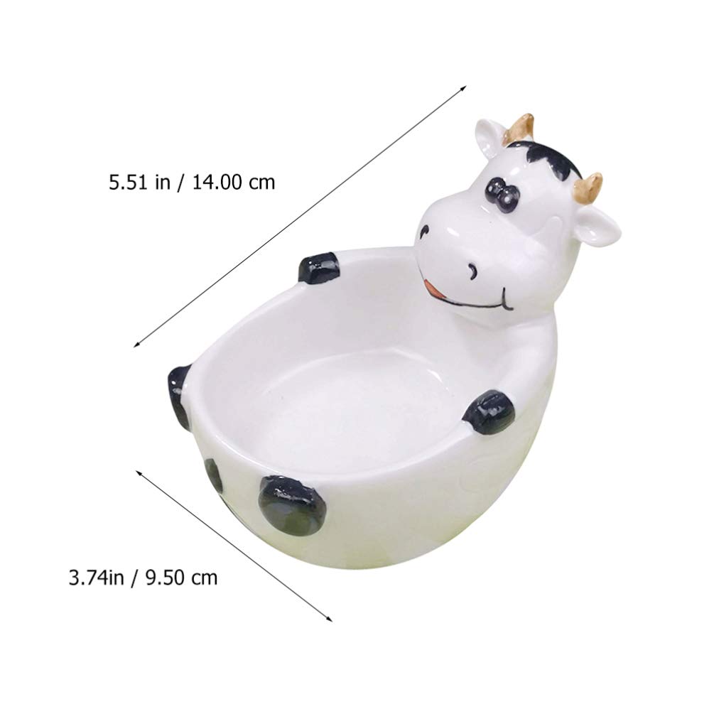 TOYANDONA Ceramic Cow Planter Succulent Pot - Farm Animal Flower Pot for Indoor Plants, Cactus, Office & Home Decor - Perfect for Desk, Windowsill & Gift Giving