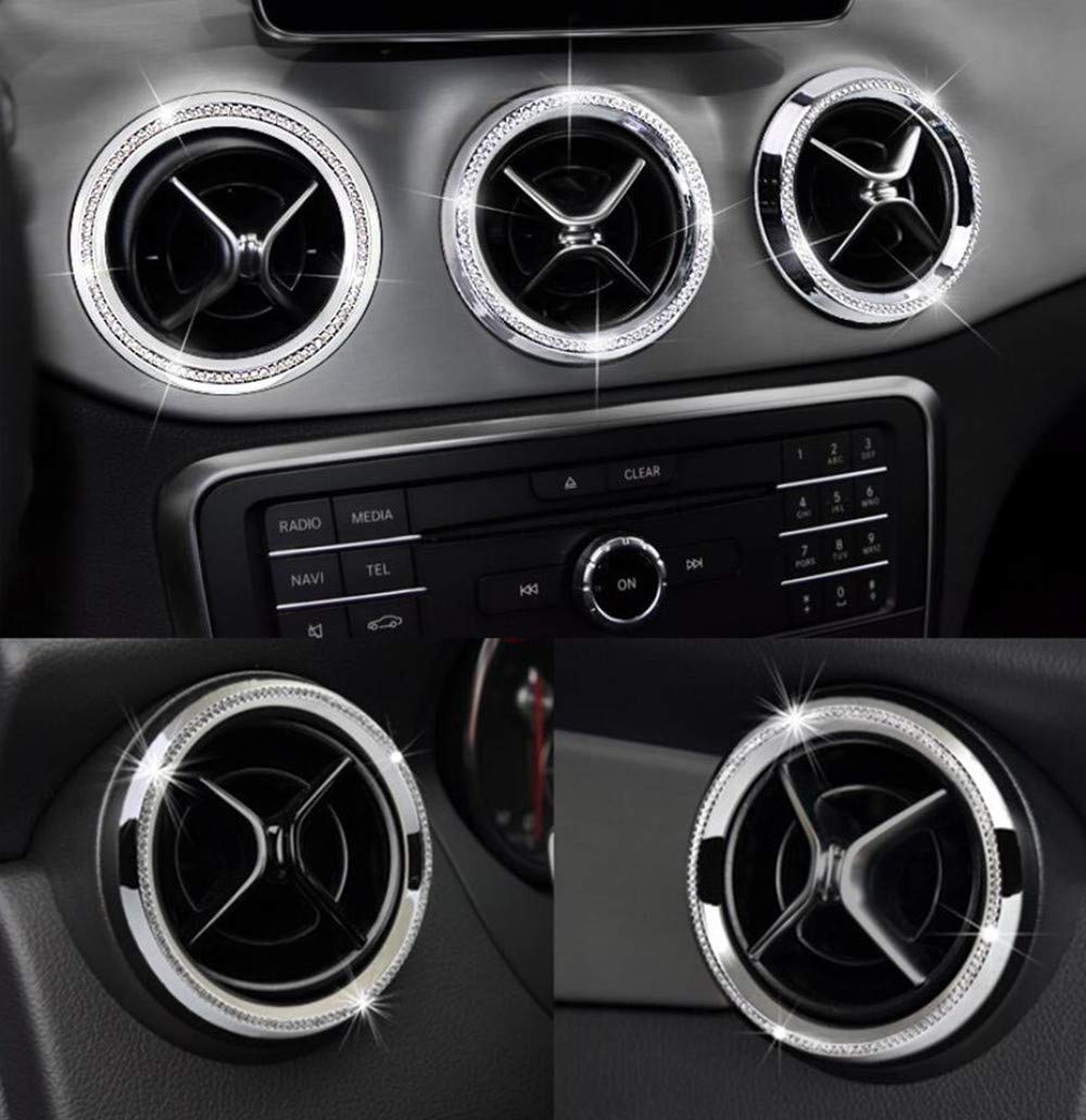 Stylish Rhinestone Air Vent Covers for Mercedes Benz A200 B200 GLA250 CLA250 (2015-2019) - Car Bling Accessories to Decorate Your AC Vents | Perfect for Car Customization & Luxury Interior Upgrades