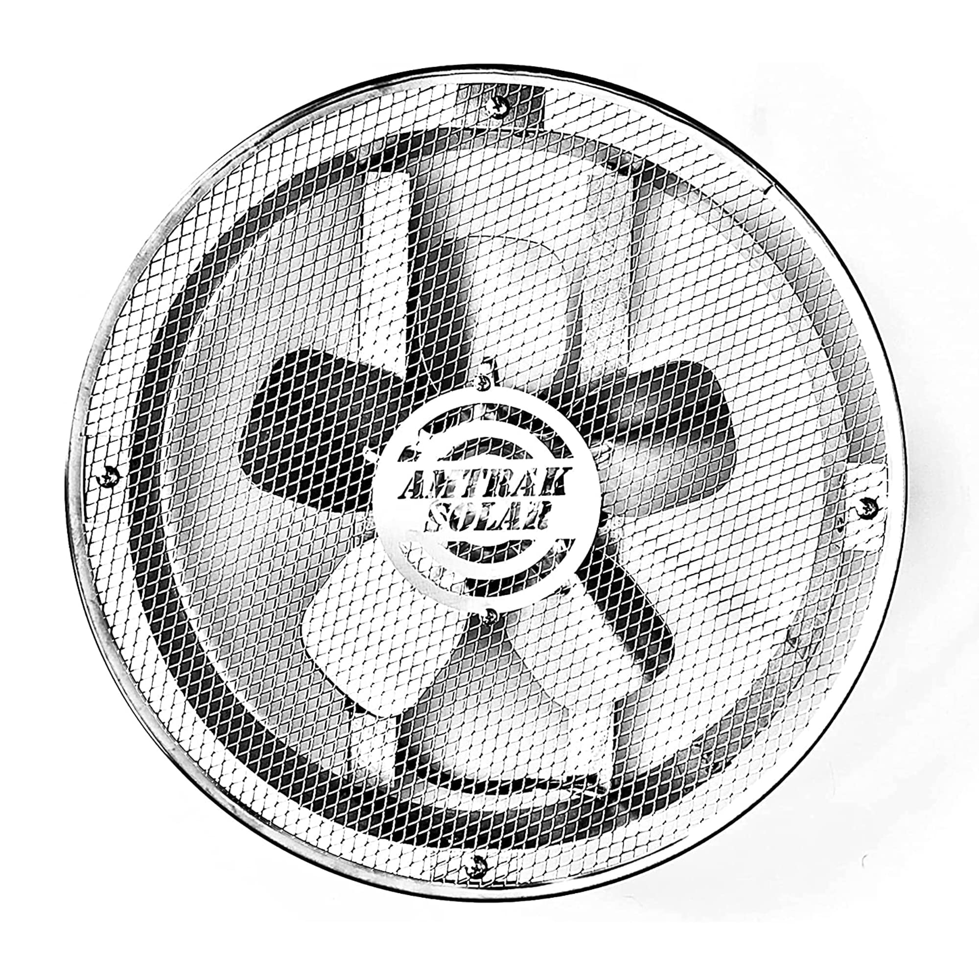 Amtrak Solar 12-Inch 100W Solar Attic Fan - Galvanized Steel Roof Ventilation Fan for Attic, Garage, Greenhouse - Quiet & Powerful Moisture Protection with 10